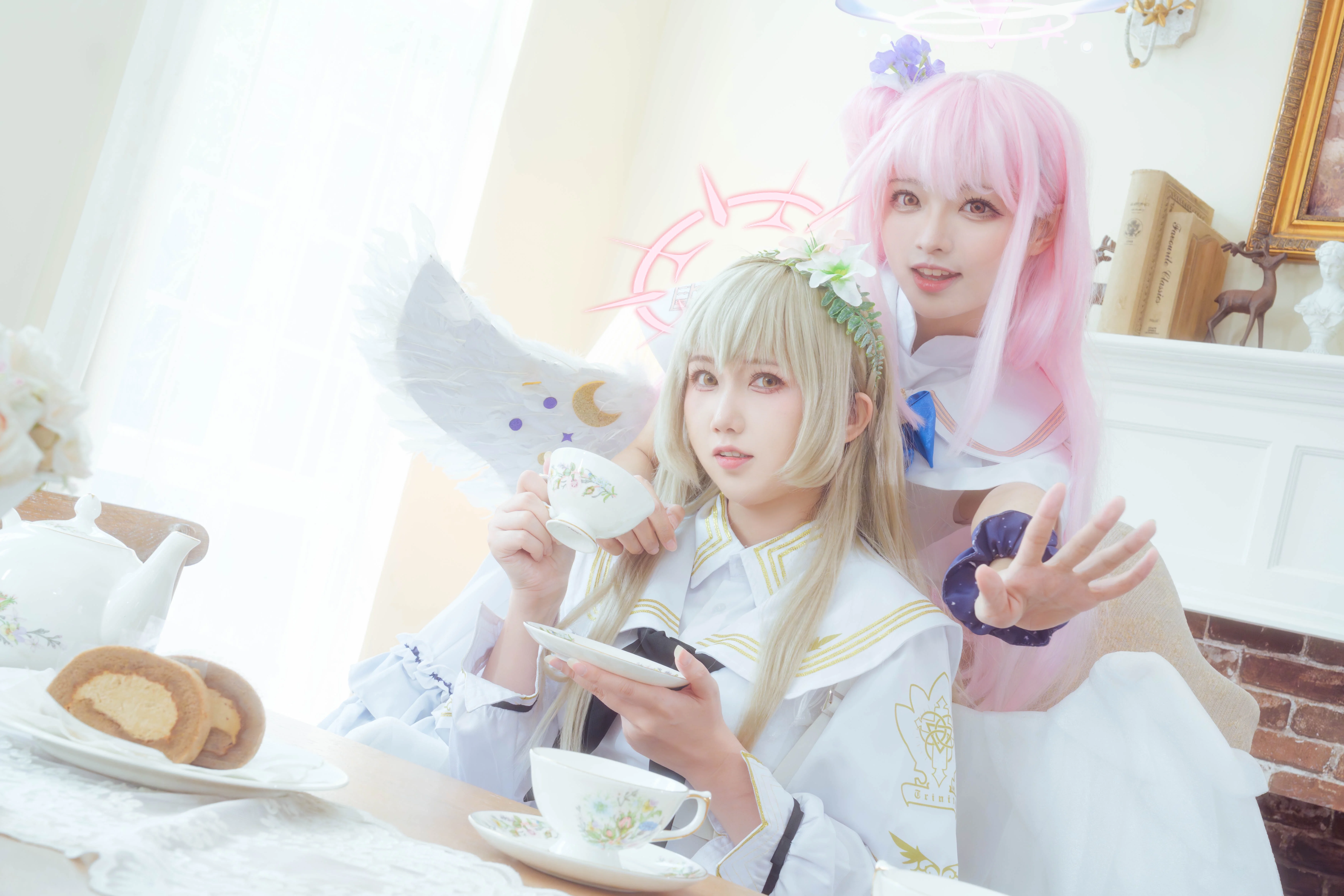 【圣园未花cos】蔚蓝档案圣三一茶话会 - 第 4 张