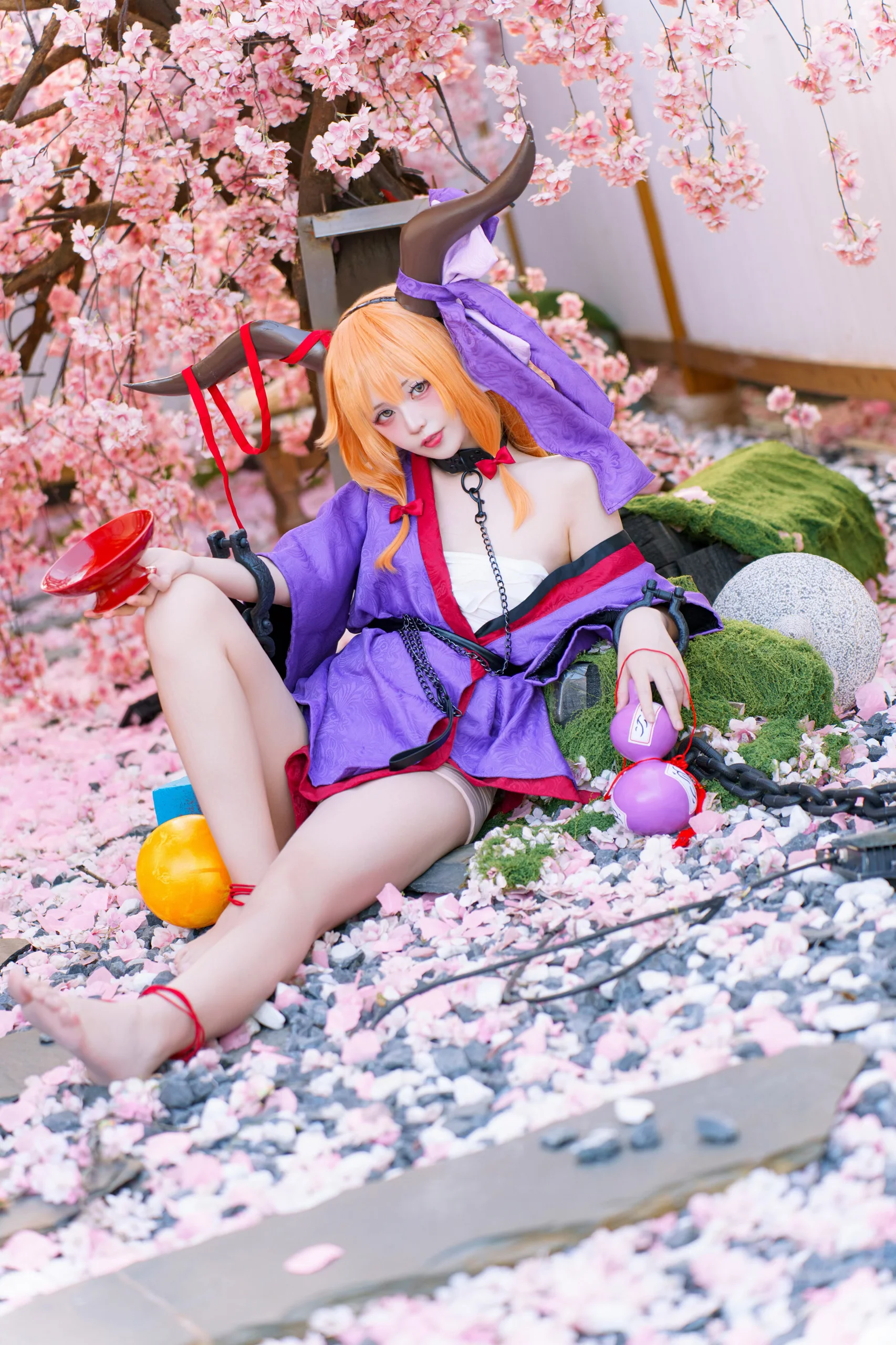 【伊吹萃香cos】樱花树下的鬼王，要不要共饮一杯？ - 第 5 张