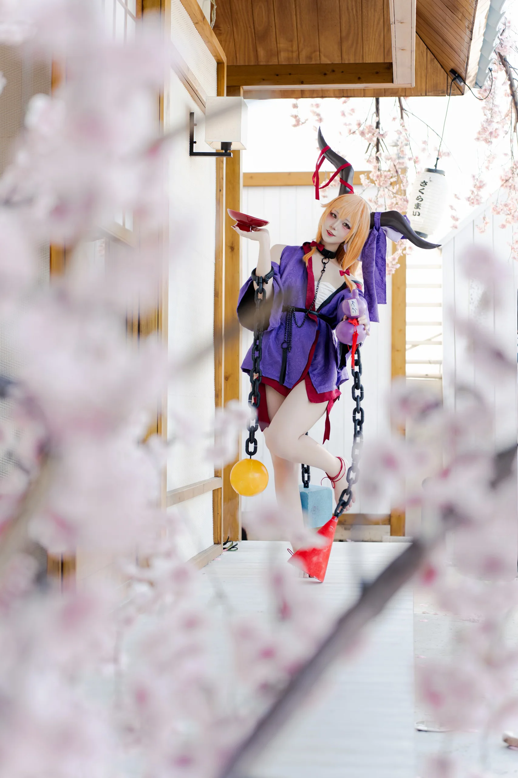 【伊吹萃香cos】樱花树下的鬼王，要不要共饮一杯？ - 第 7 张