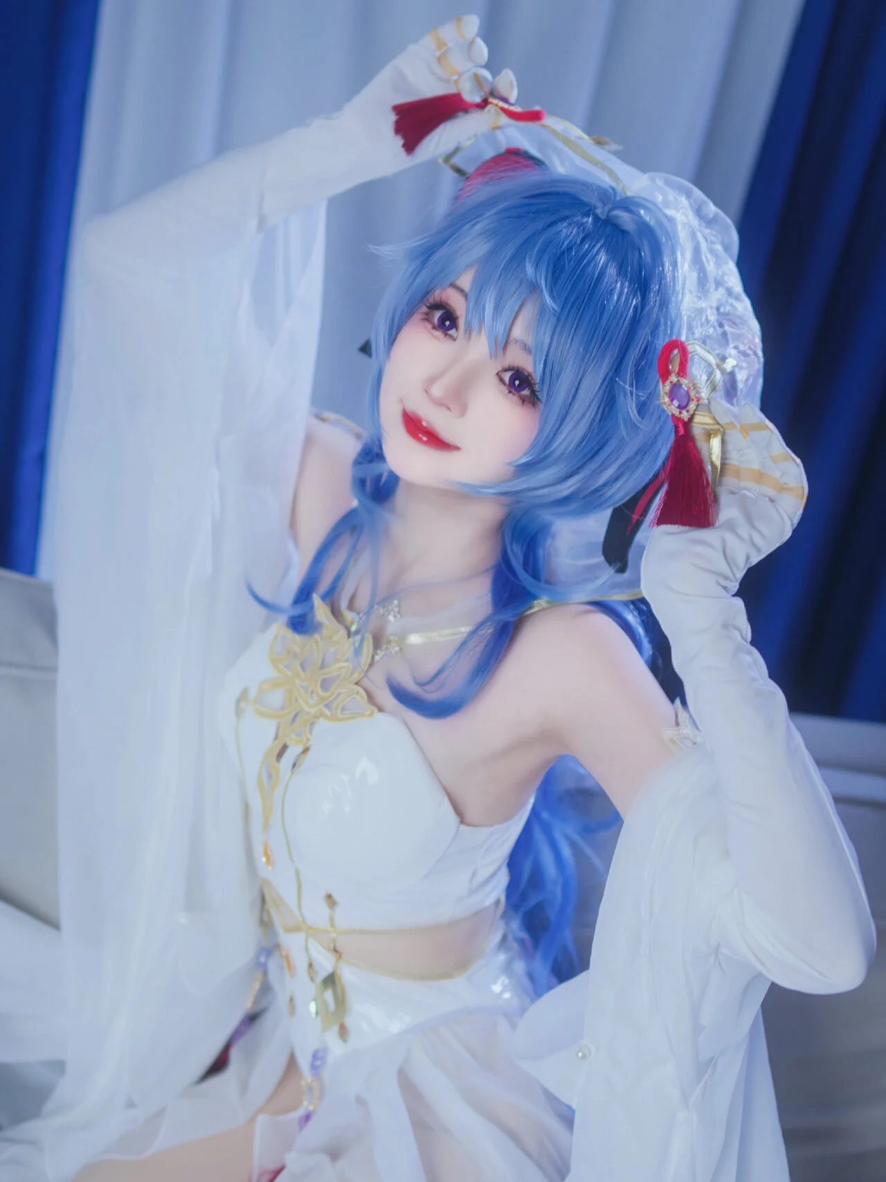 【甘雨cos】浅蓝发丝，眼底的星河