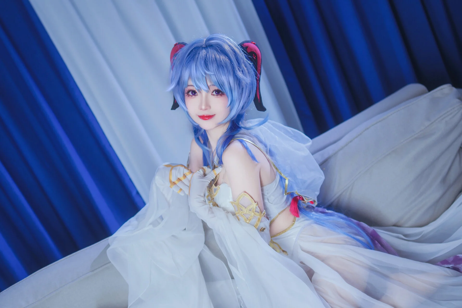 【甘雨cos】浅蓝发丝，眼底的星河 - 第 2 张