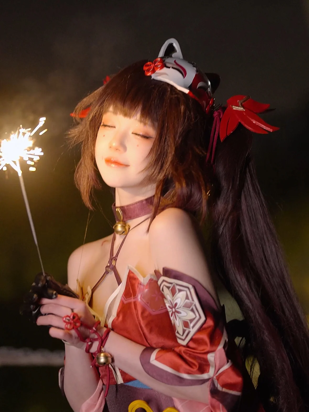 【花火cos】崩坏星穹铁道的夜晚，手持仙女棒的快乐时光 - 第 2 张