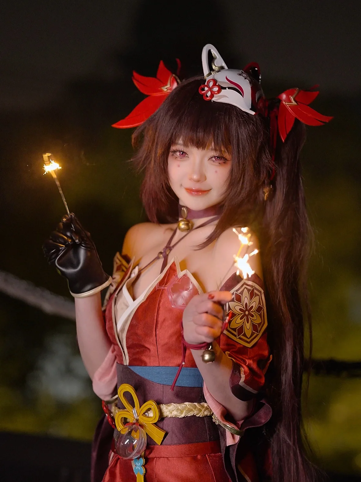 【花火cos】崩坏星穹铁道的夜晚，手持仙女棒的快乐时光 - 第 3 张