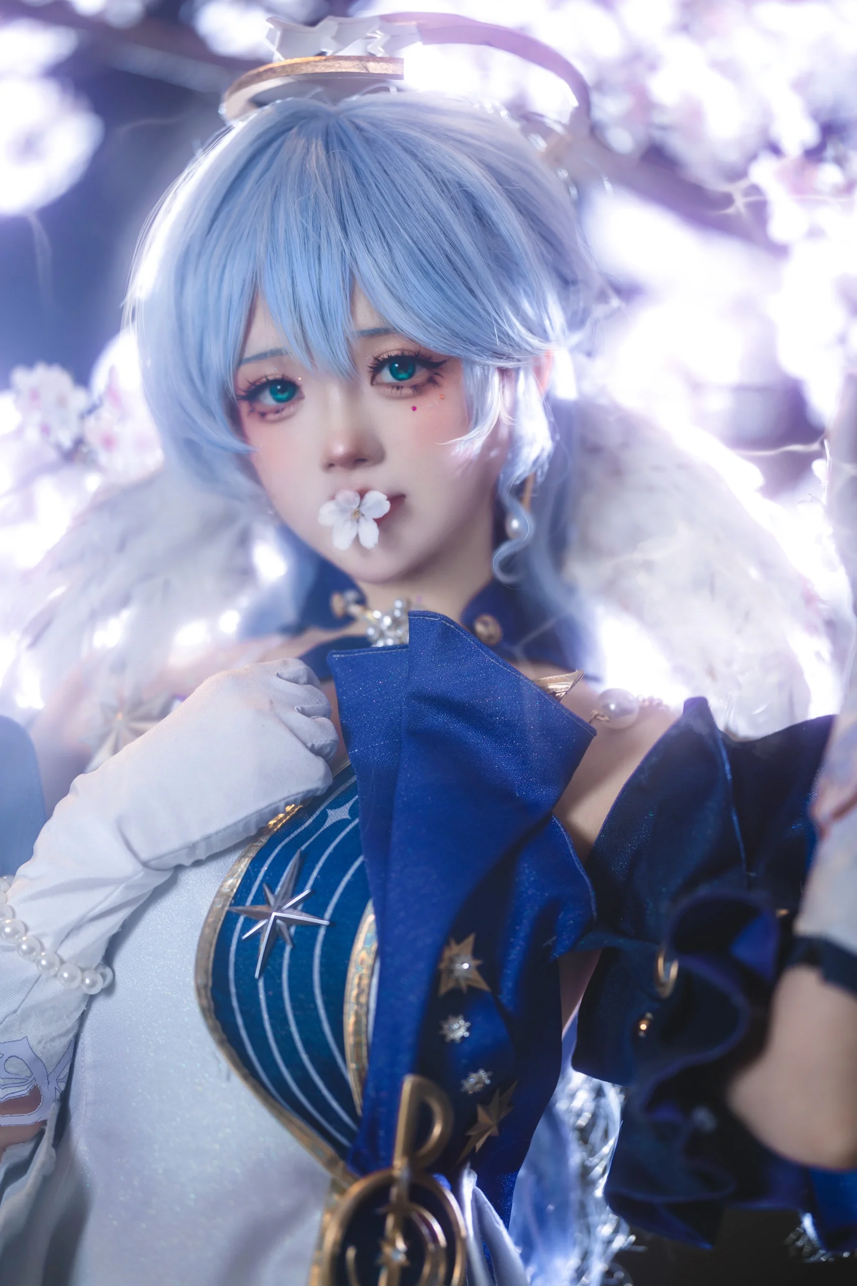 【知更鸟cos】在崩坏星穹铁道夜樱下的灵动瞬间 - 第6张