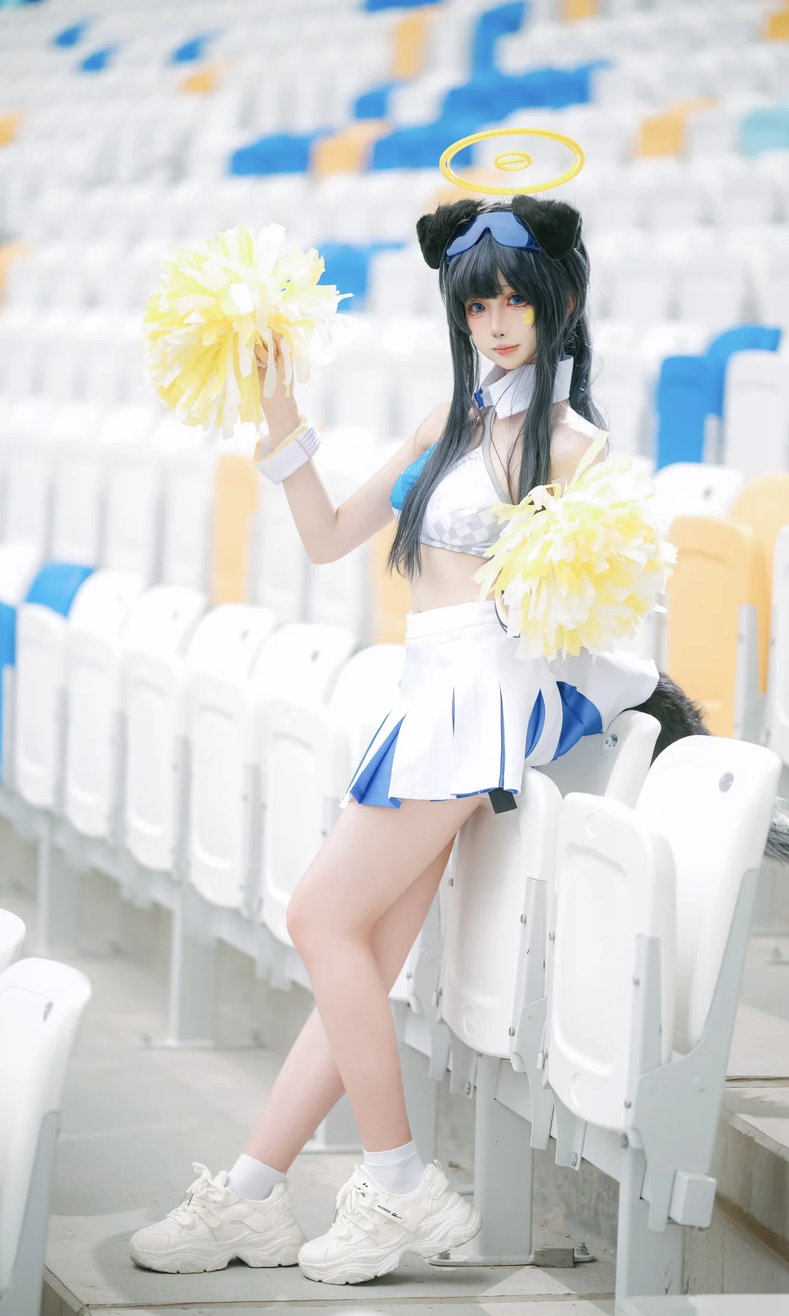 【猫塚ヒビキ コスプレ】ブルーアーカイブ、スタジアムでの元気いっぱいの応援