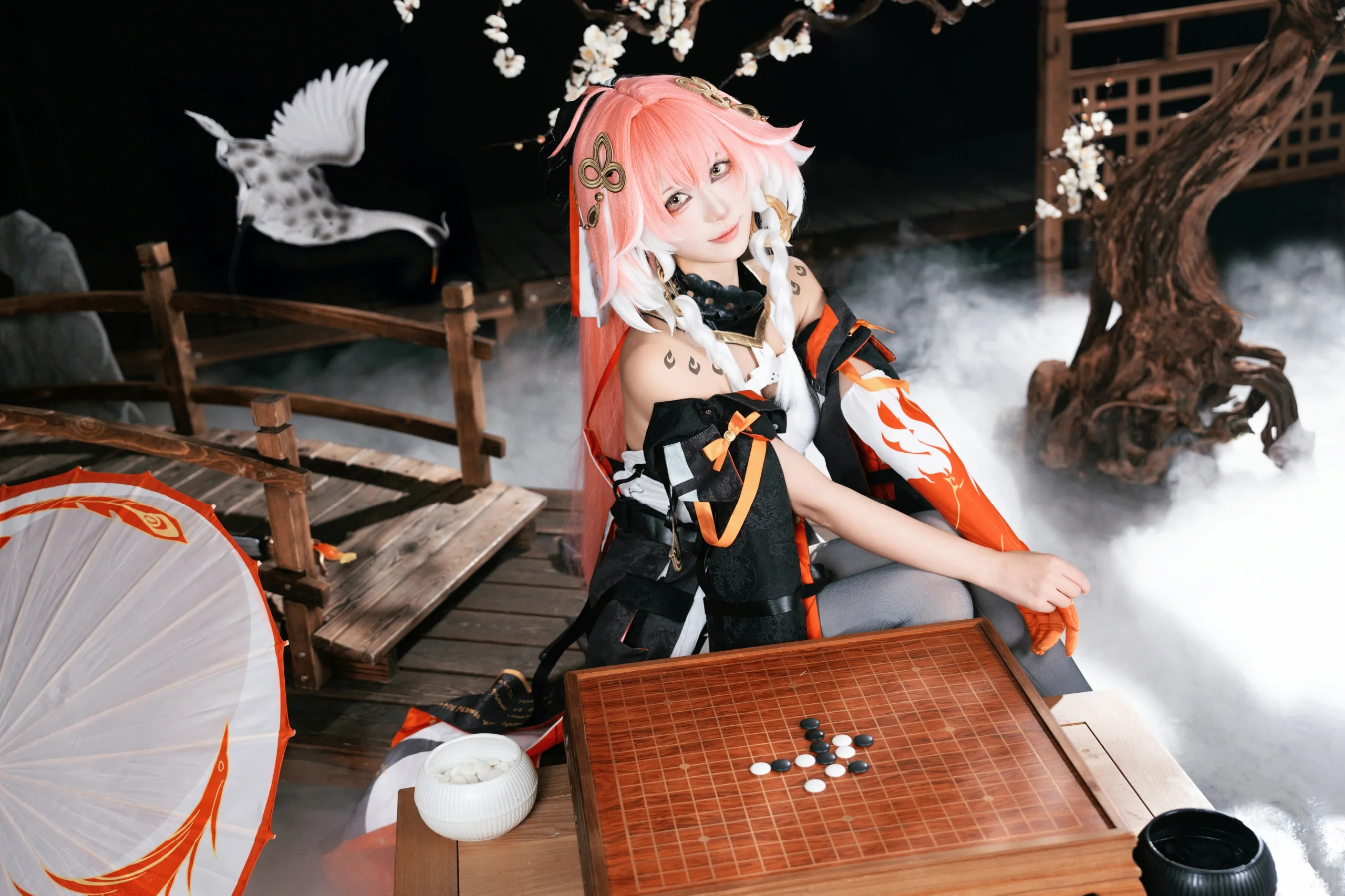 【长离cos】月下执伞落子，鸣潮中的静谧回眸 - 第 6 张