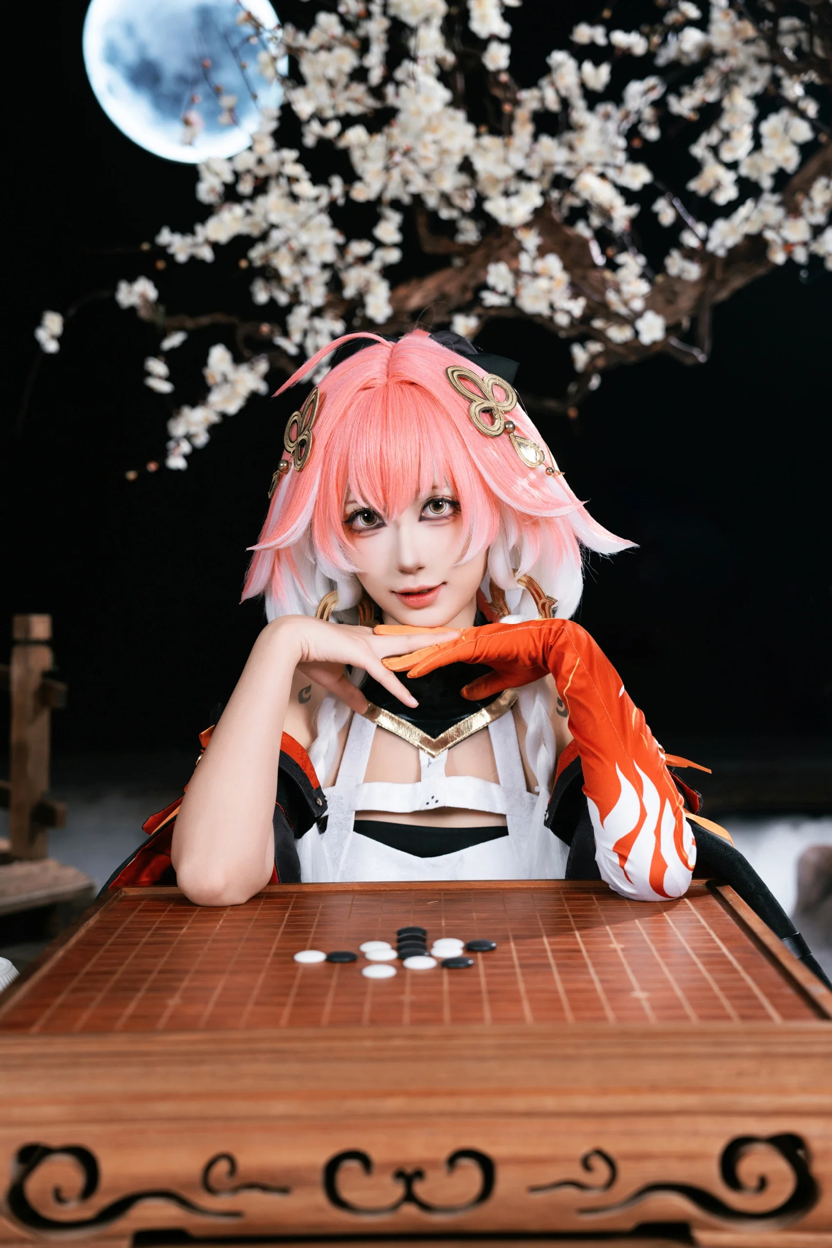 【长离cos】月下执伞落子，鸣潮中的静谧回眸 - 第 7 张