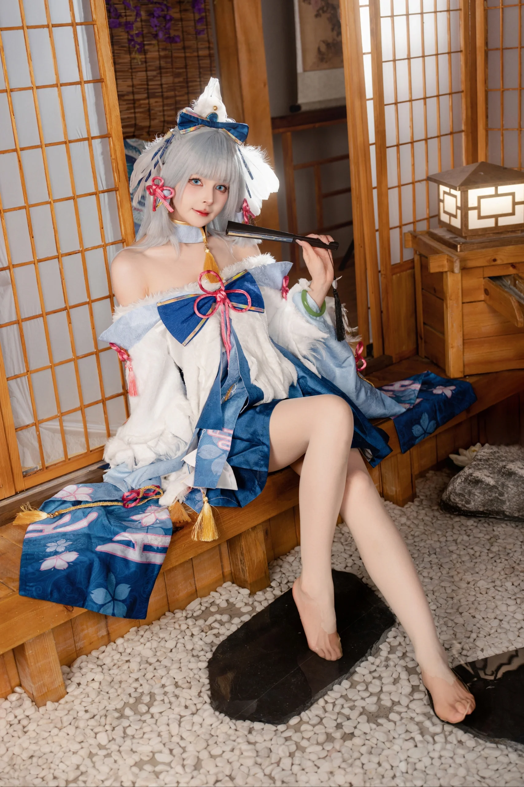 [Kamisato Ayaka cosplay] The Shirasagi Himegimi's Poem of Cherry Blossoms - Image 1