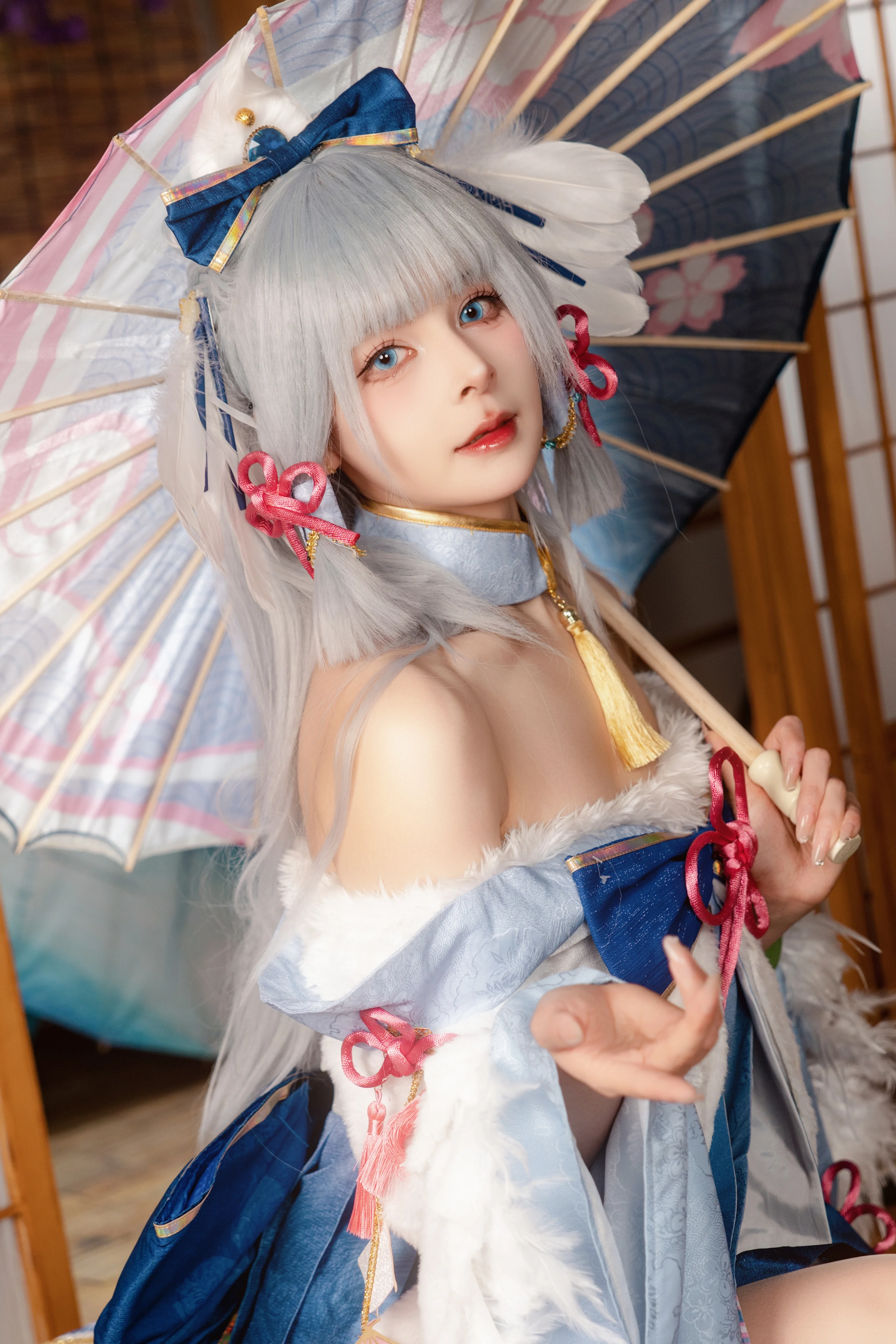 [Kamisato Ayaka cosplay] The Shirasagi Himegimi's Poem of Cherry Blossoms - Image 3
