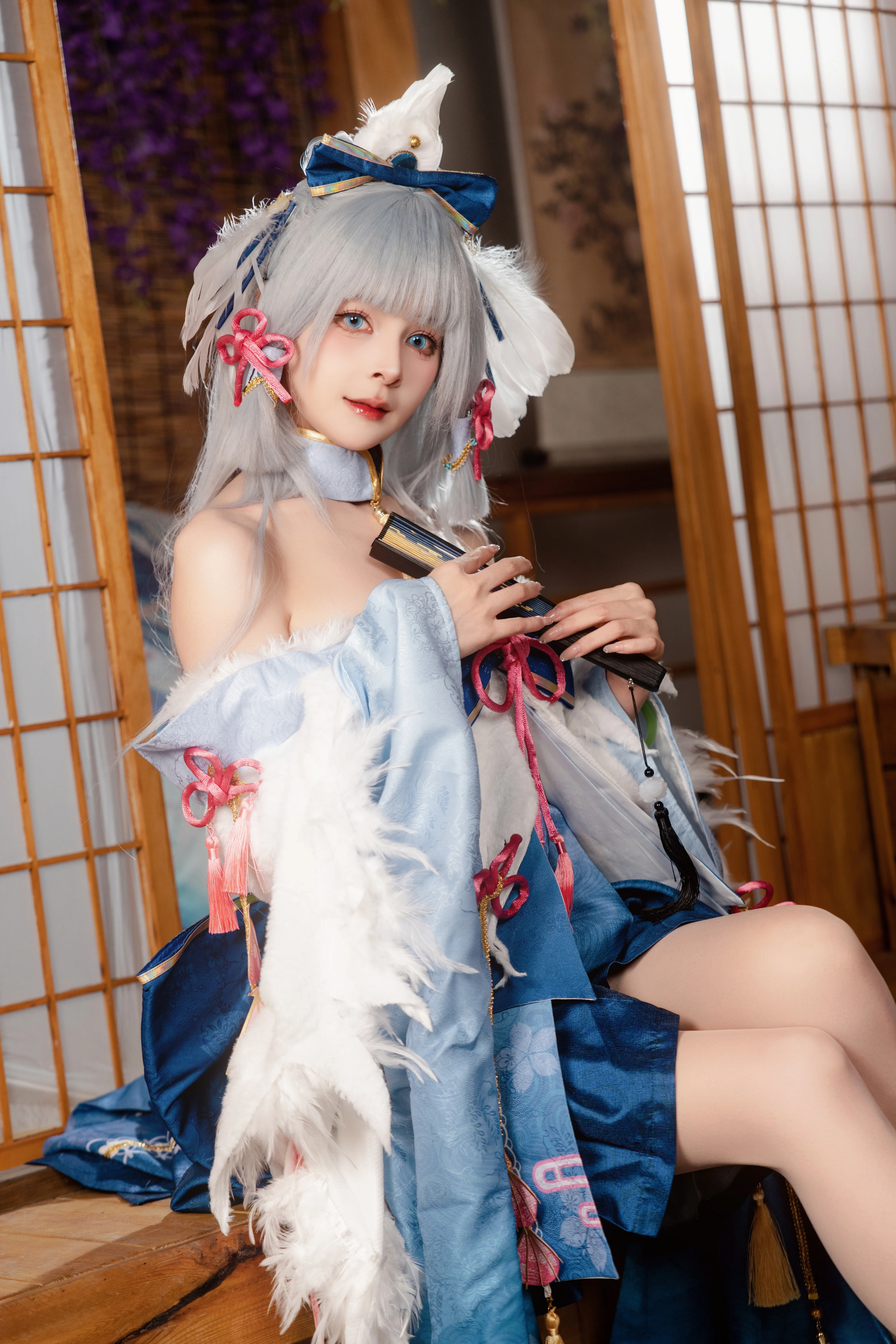 [Kamisato Ayaka cosplay] The Shirasagi Himegimi's Poem of Cherry Blossoms - Image 5