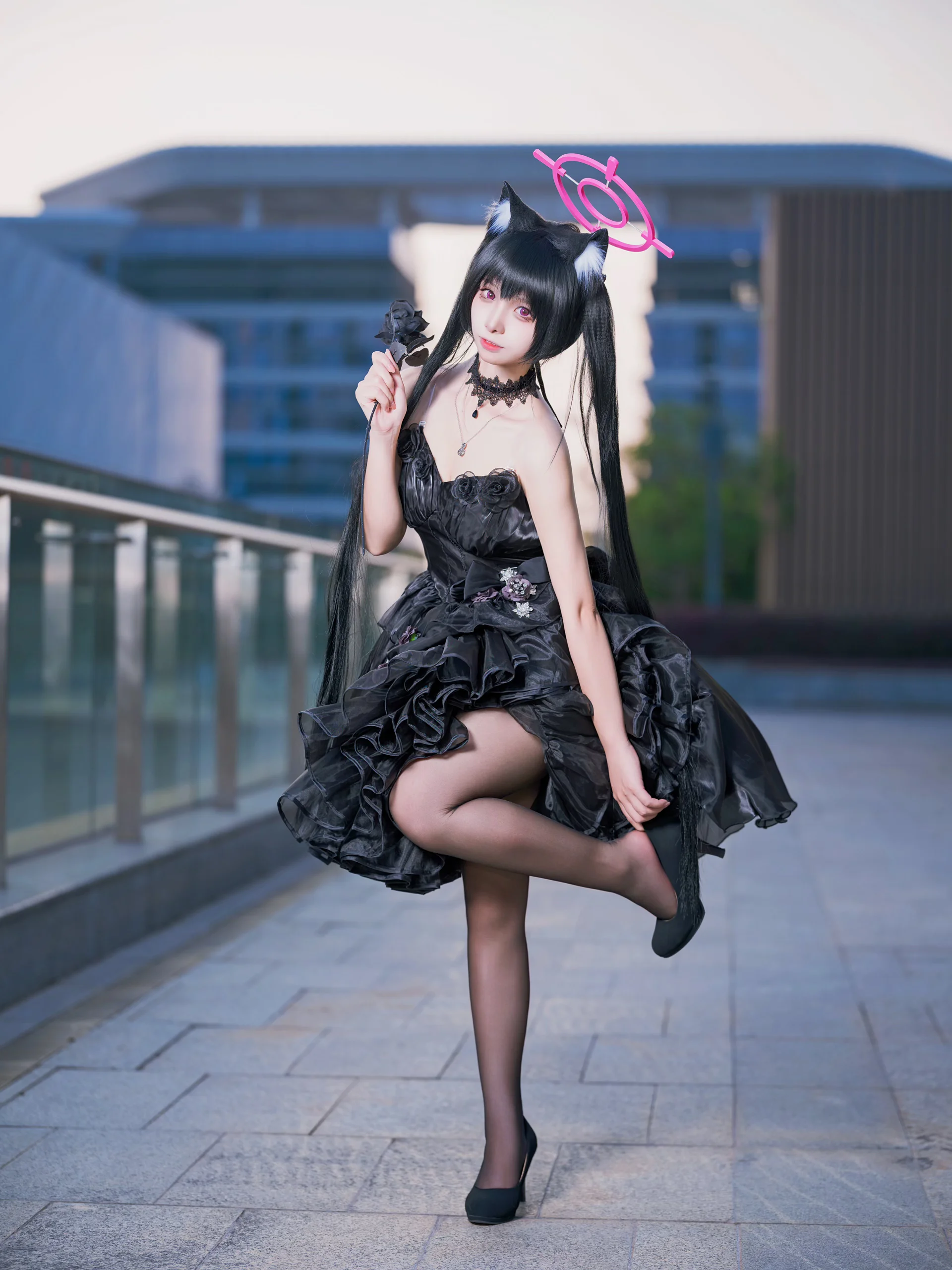 【黑见芹香cos】蔚蓝档案礼服，广州baonly户外实拍记录 - 第 1 张