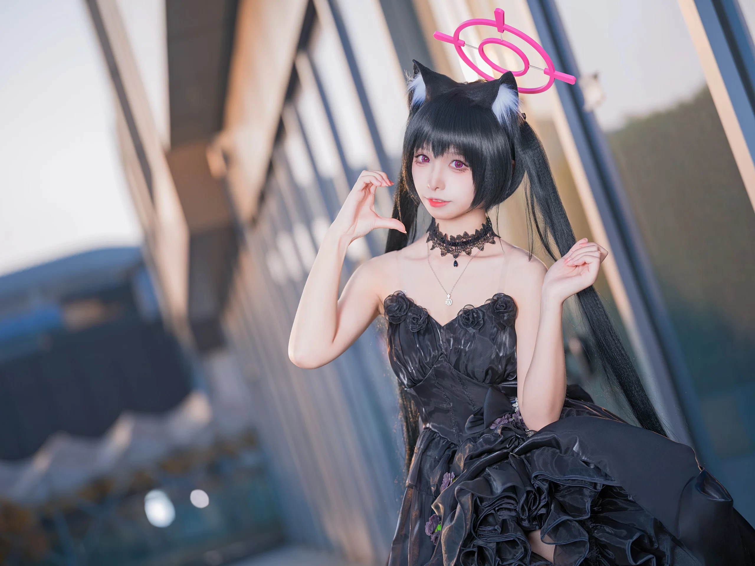 【黑见芹香cos】蔚蓝档案礼服，广州baonly户外实拍记录 - 第 4 张