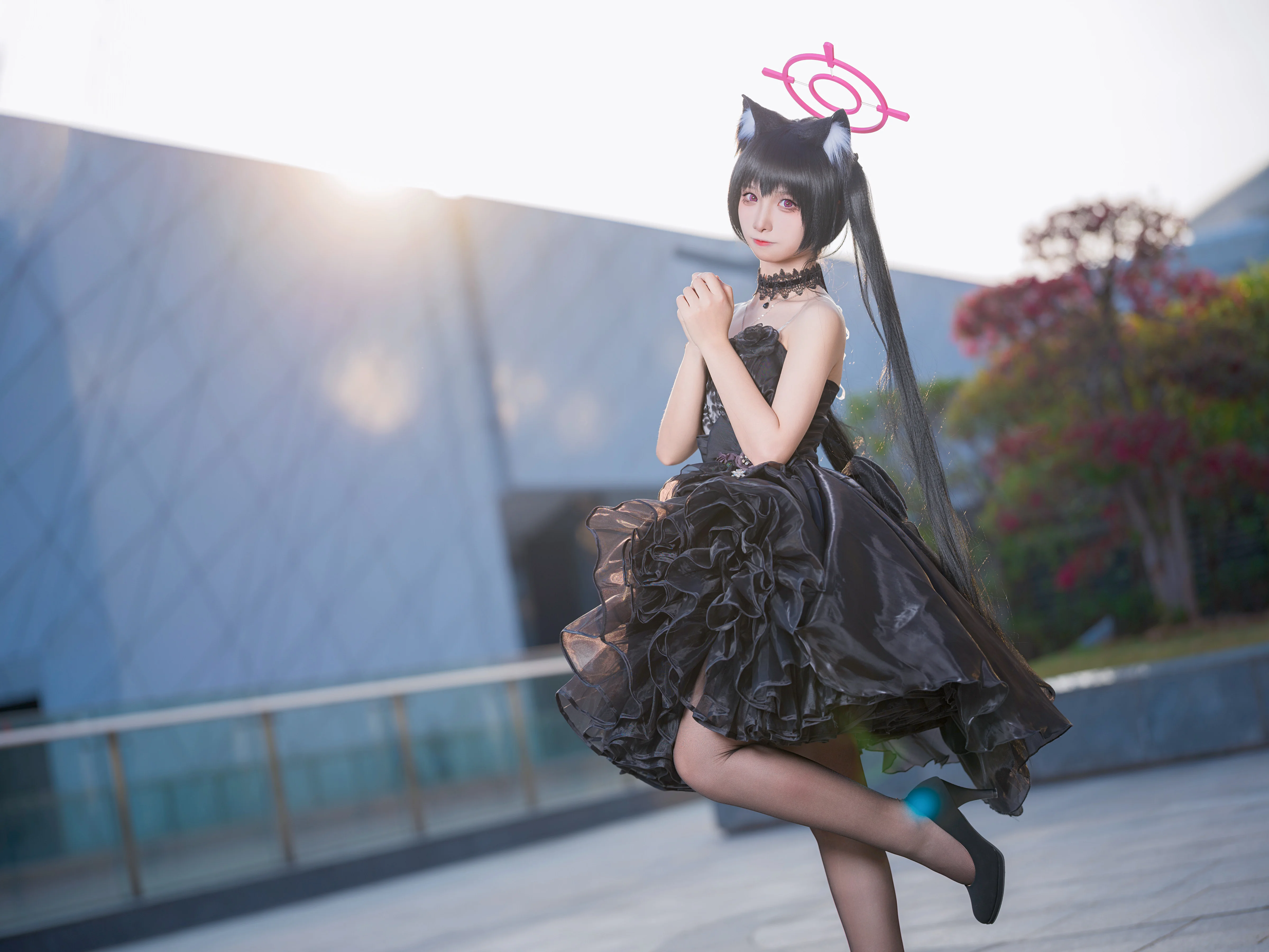【黑见芹香cos】蔚蓝档案礼服，广州baonly户外实拍记录 - 第 5 张