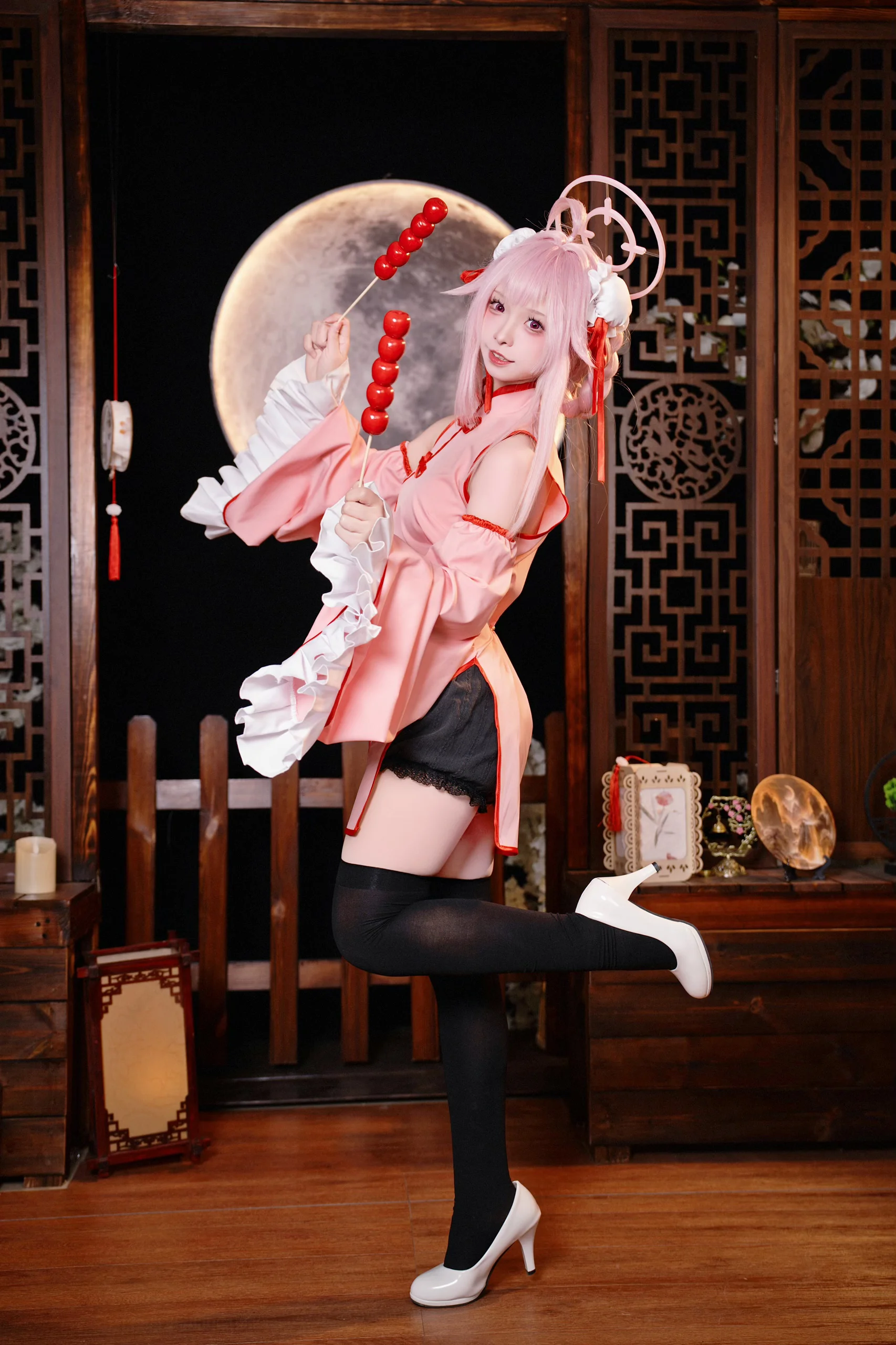 【柚鳥夏cos】蔚藍檔案的元宵節，大月亮配糖葫蘆