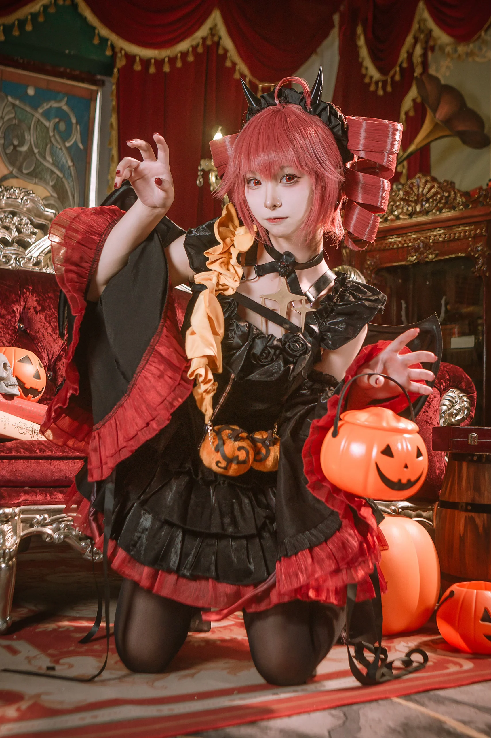 【重音テトコスプレ】ハロウィン小悪魔の赤黒楽章 - 4 枚目