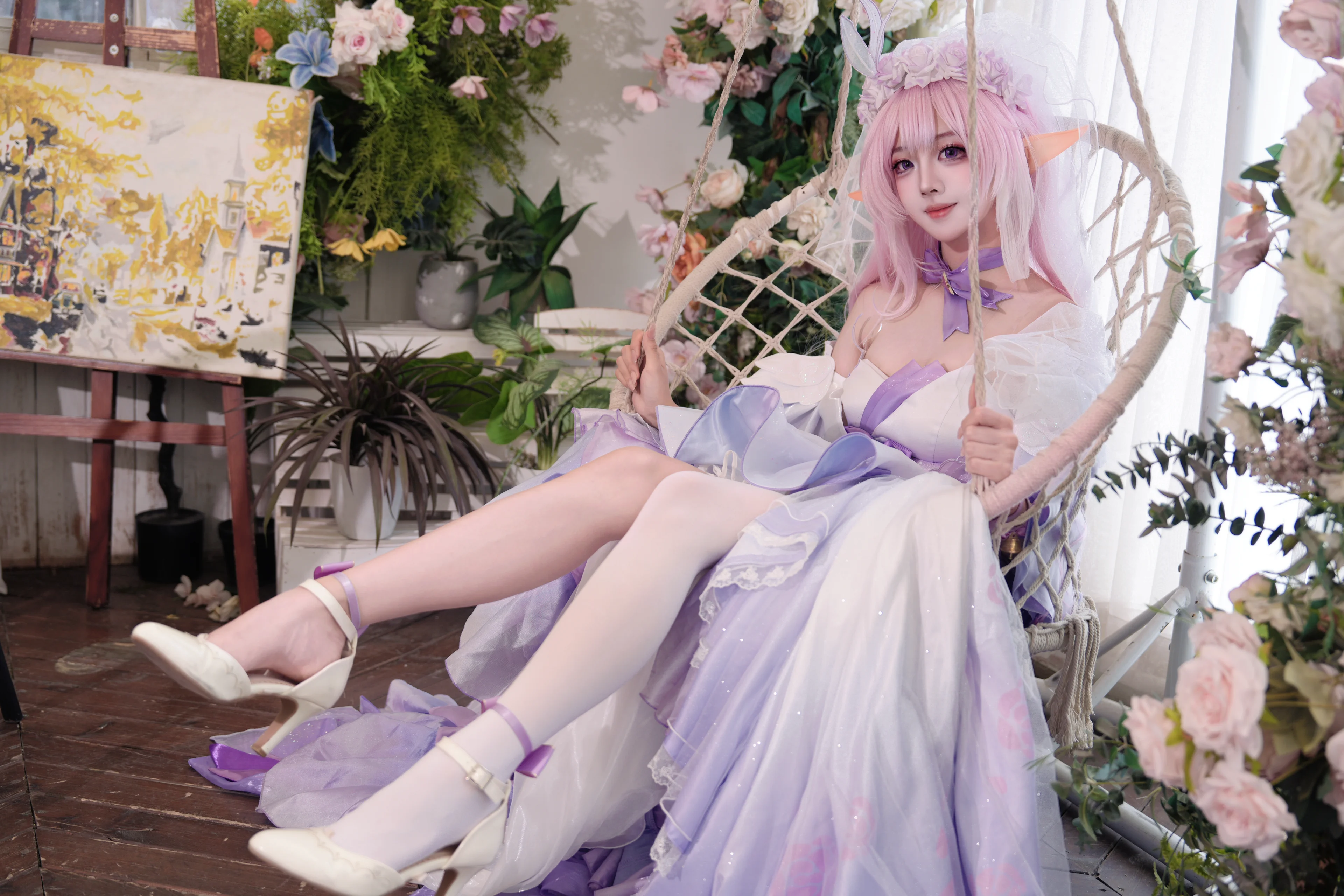 【爱莉希雅cos】在花间颂歌中邂逅温柔 - 第 7 张