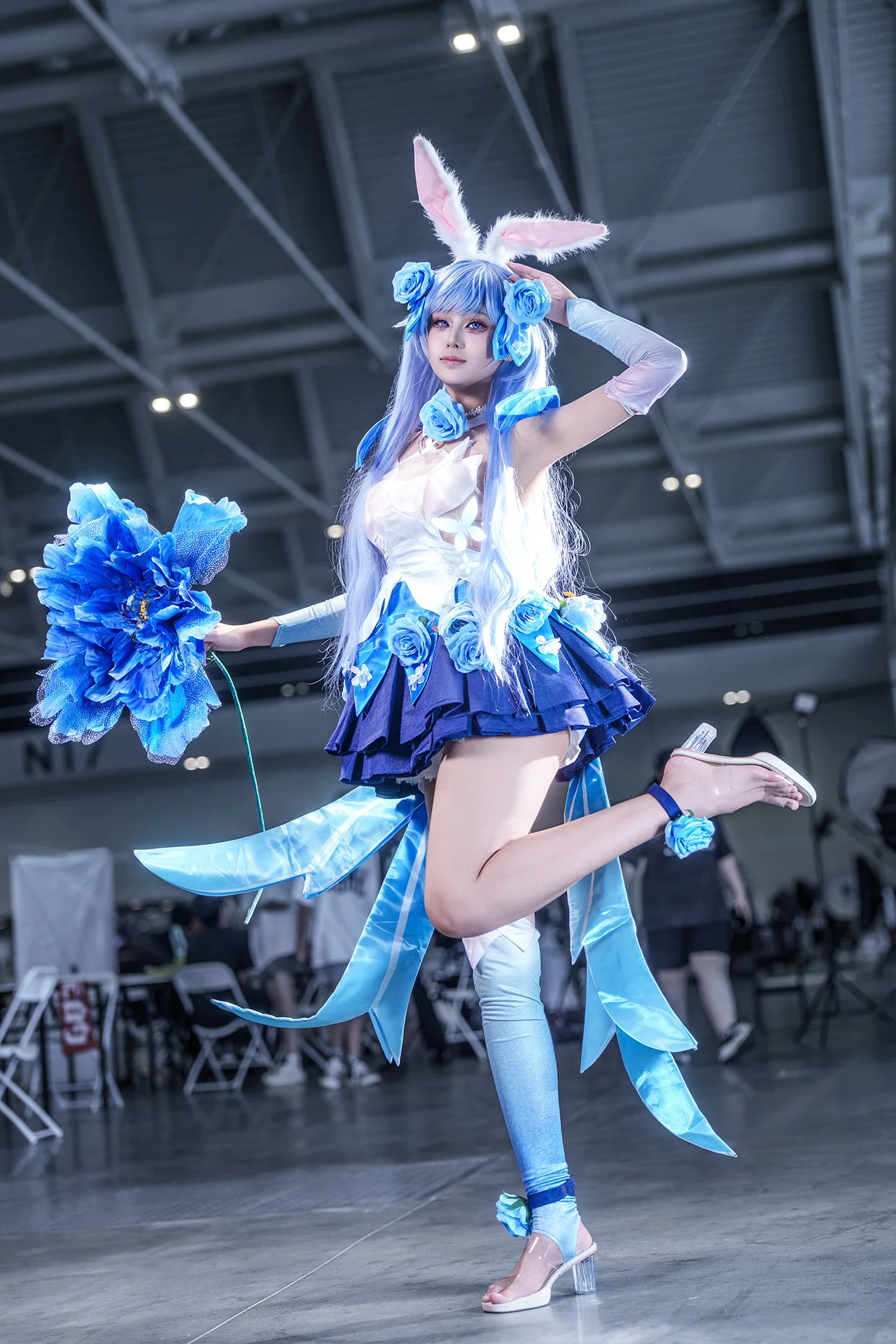 【オナー・オブ・キングス 公孫離花間舞コスプレ】イベント会場で切り取るブルーの瞬間 - 4 枚目
