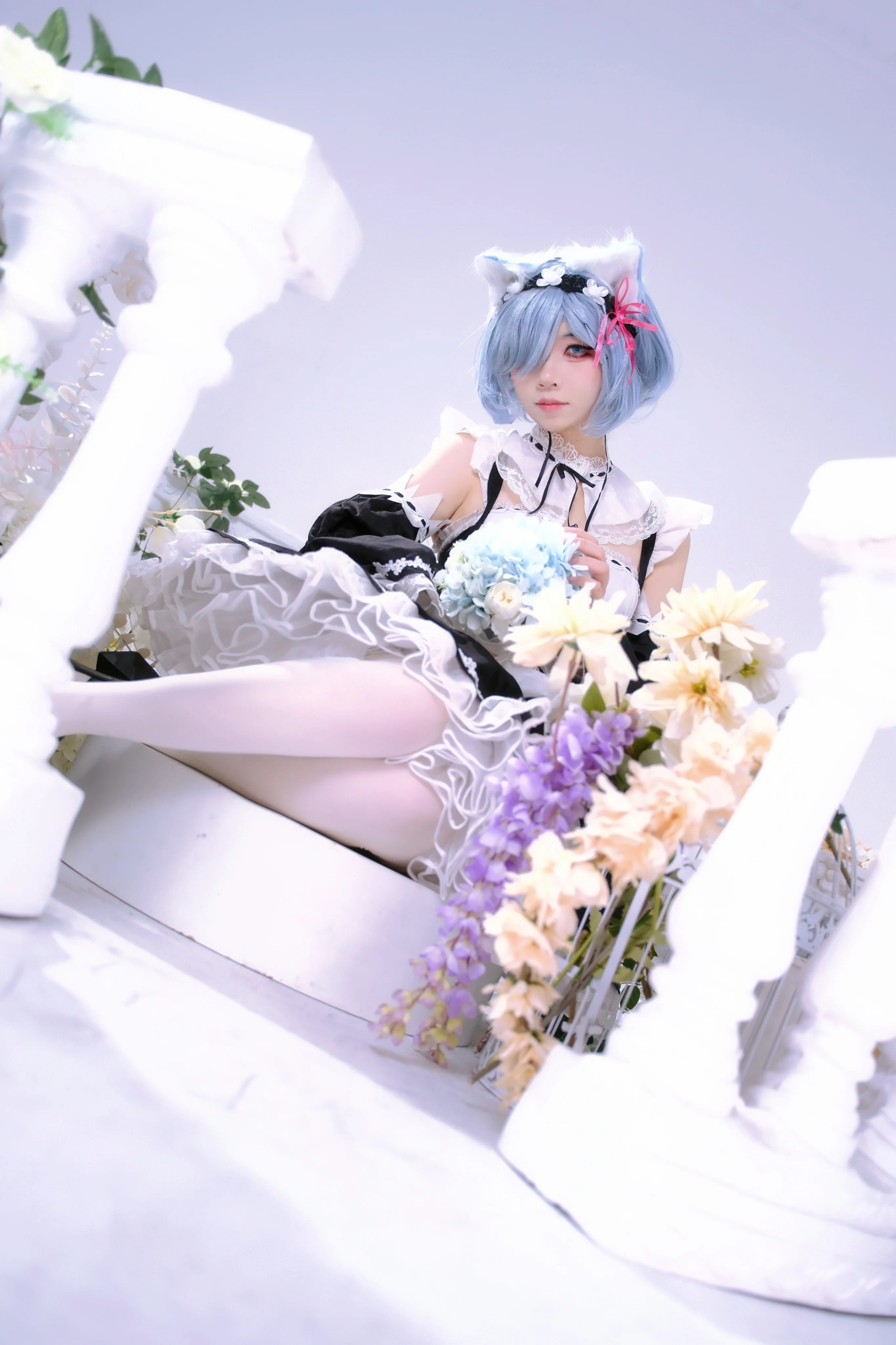 [Rem cosplay] Re:ZERO -Starting Life in Another World- – Cat Eye Maid Outfit Shoot Sharing - Image 3
