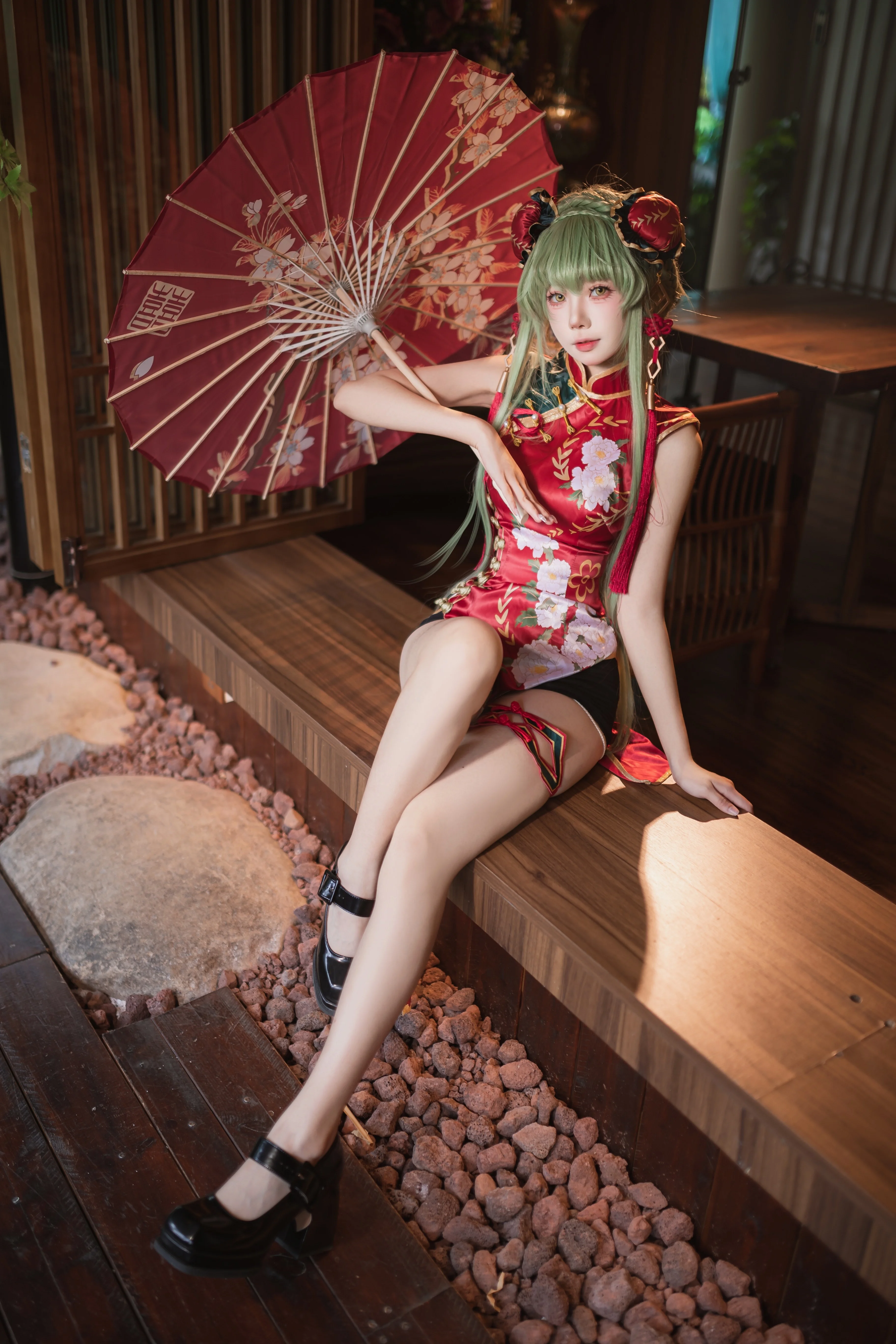 【C.C. cos】魔女旗袍的午后茶歇，鲁鲁修里的永恒魔女