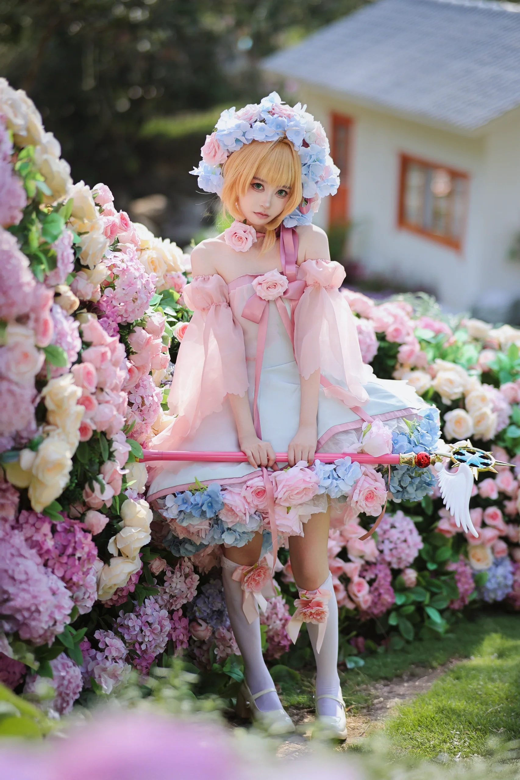 【小樱花仙子cos】在繁花中绽放的梦幻魔法少女 封面
