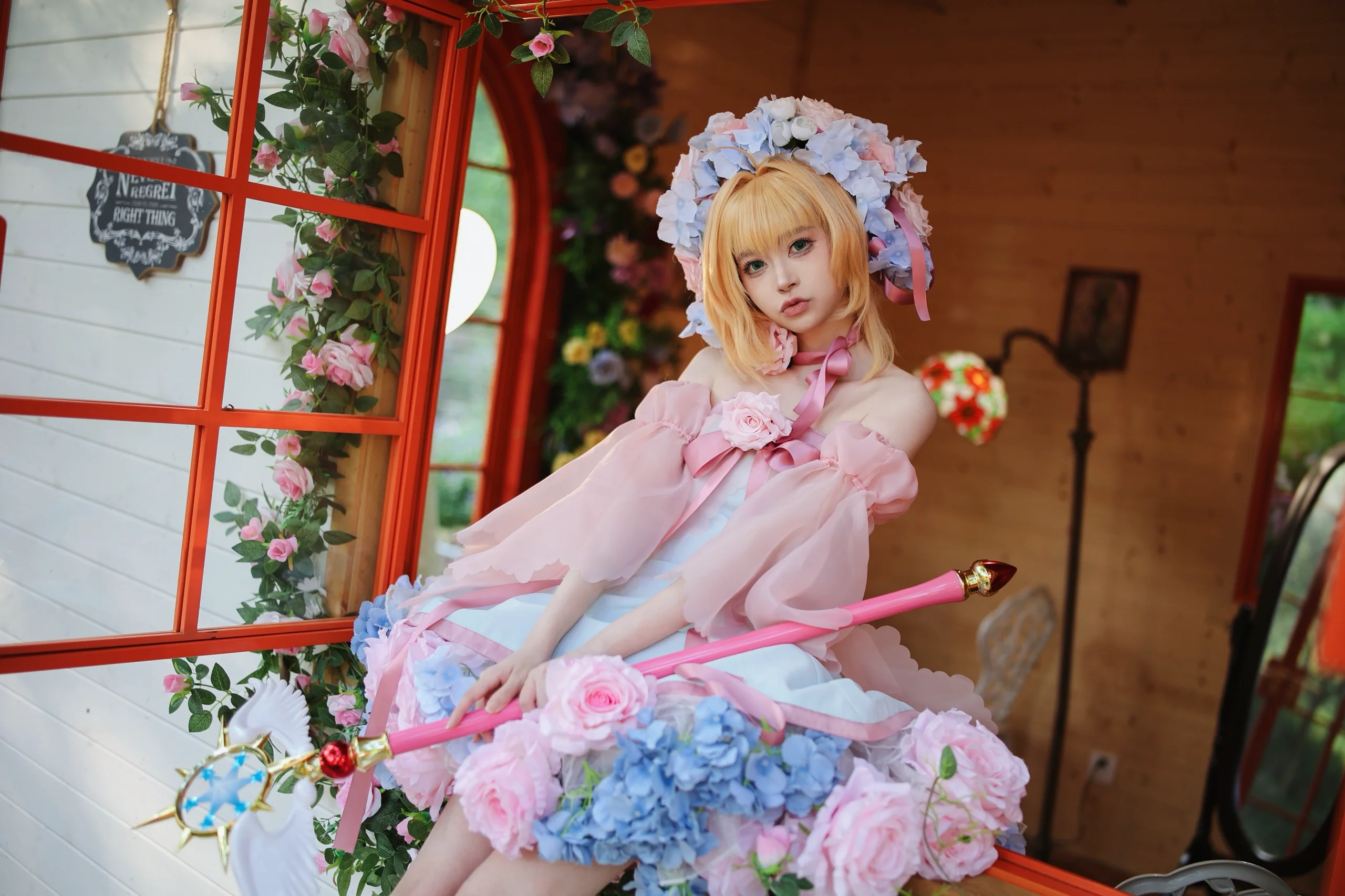 【小樱花仙子cos】在繁花中绽放的梦幻魔法少女 - 第10张