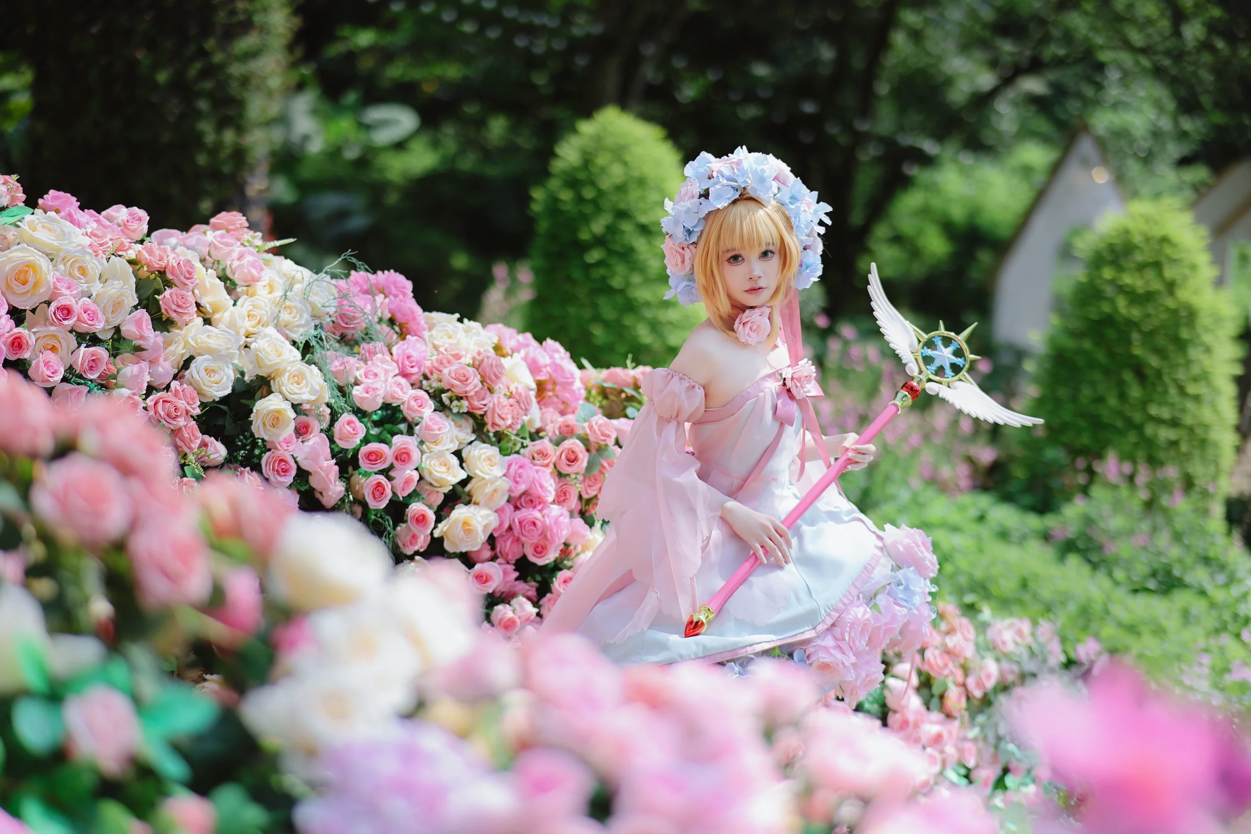 【小樱花仙子cos】在繁花中绽放的梦幻魔法少女 - 第12张
