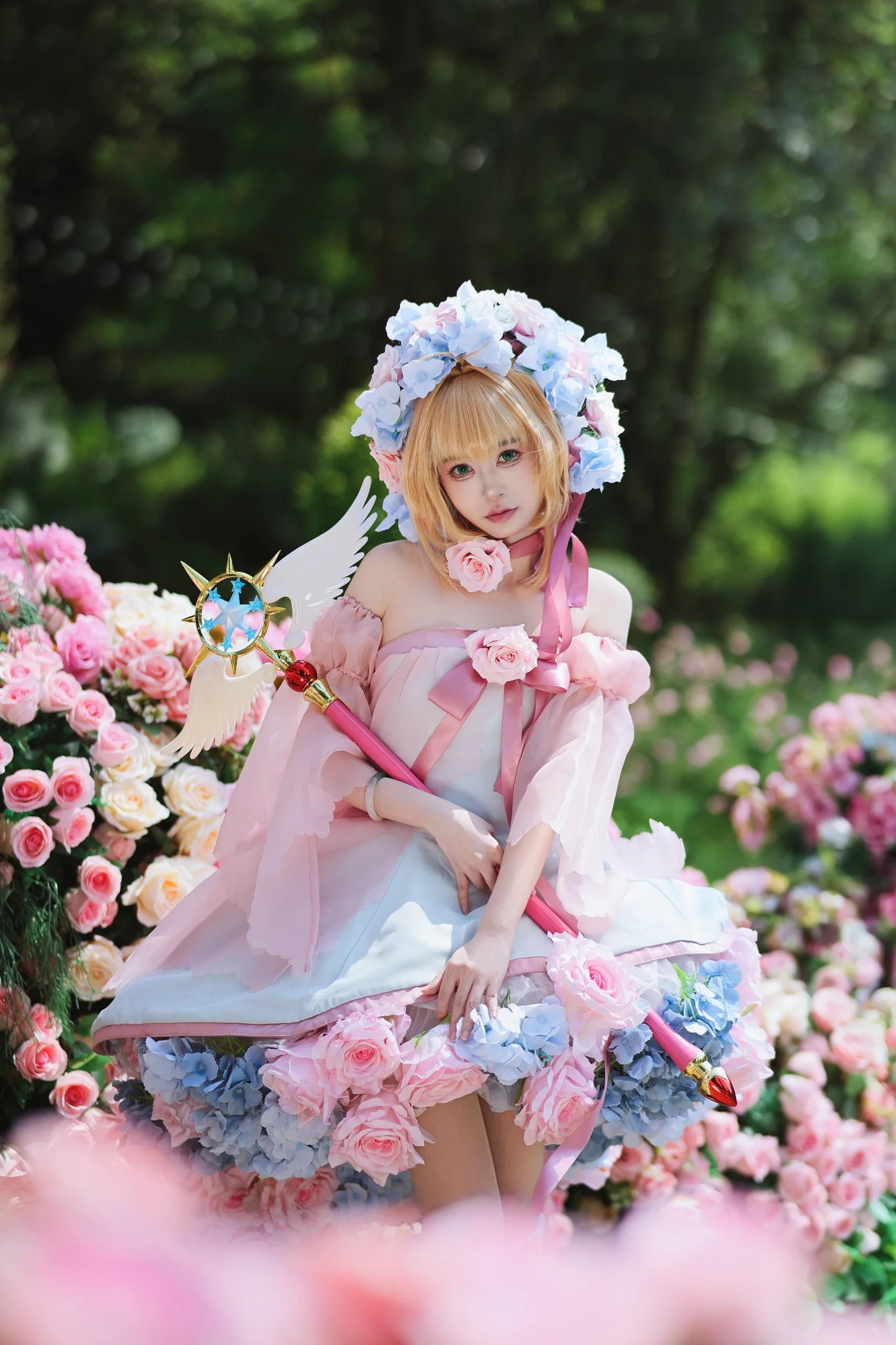 【小樱花仙子cos】在繁花中绽放的梦幻魔法少女 - 第2张