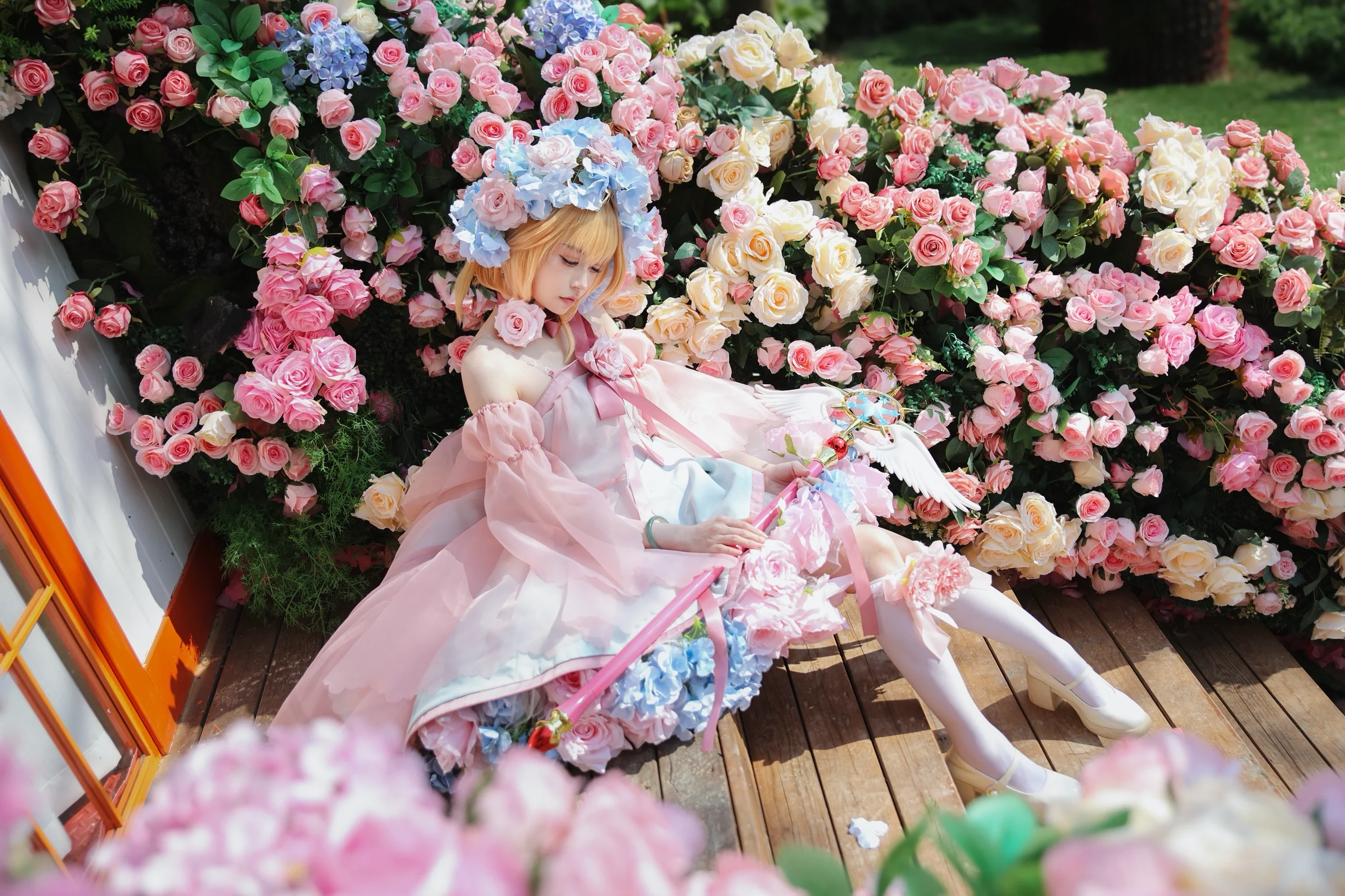 【小樱花仙子cos】在繁花中绽放的梦幻魔法少女 - 第3张