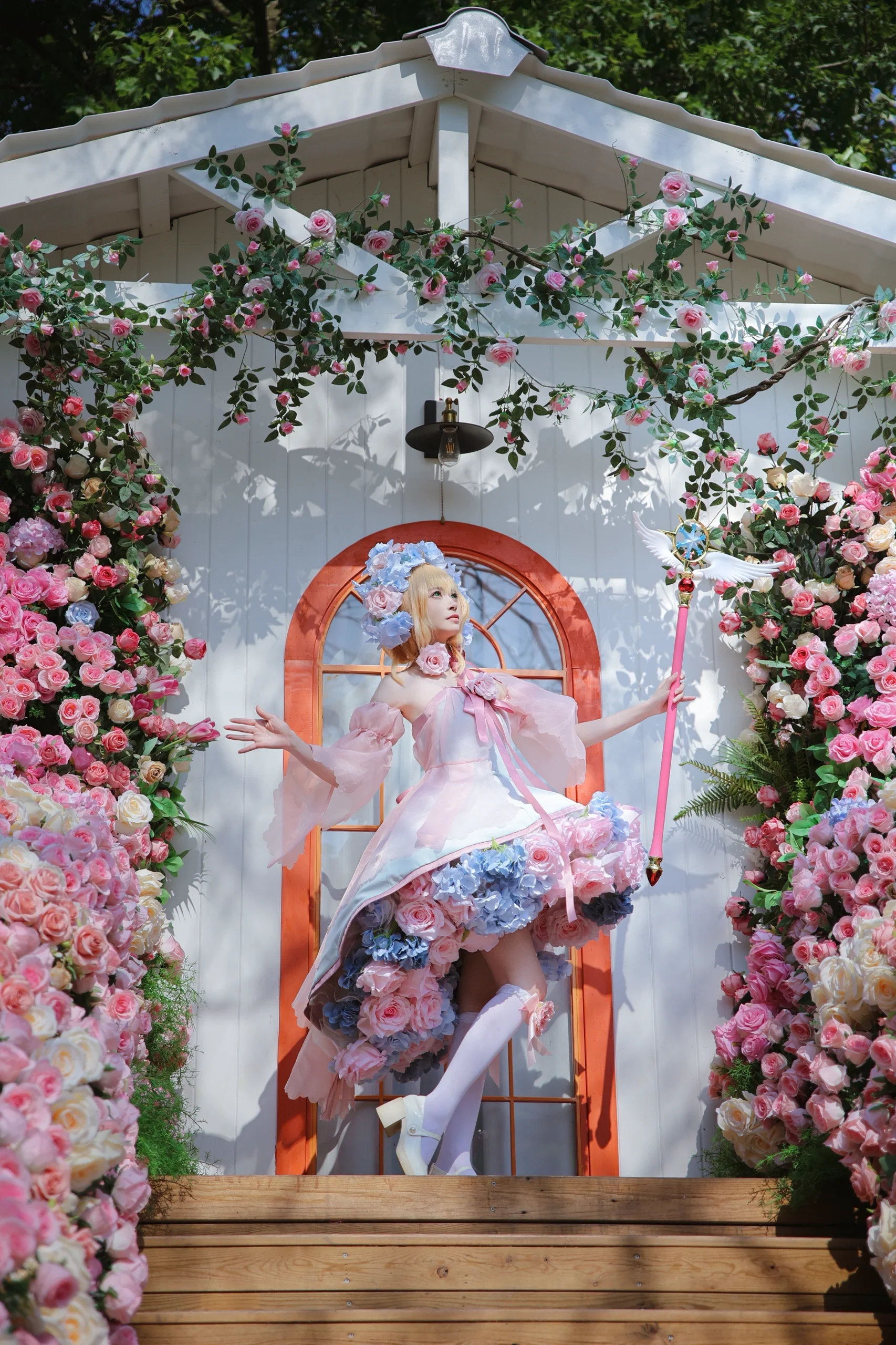 【小樱花仙子cos】在繁花中绽放的梦幻魔法少女 - 第5张