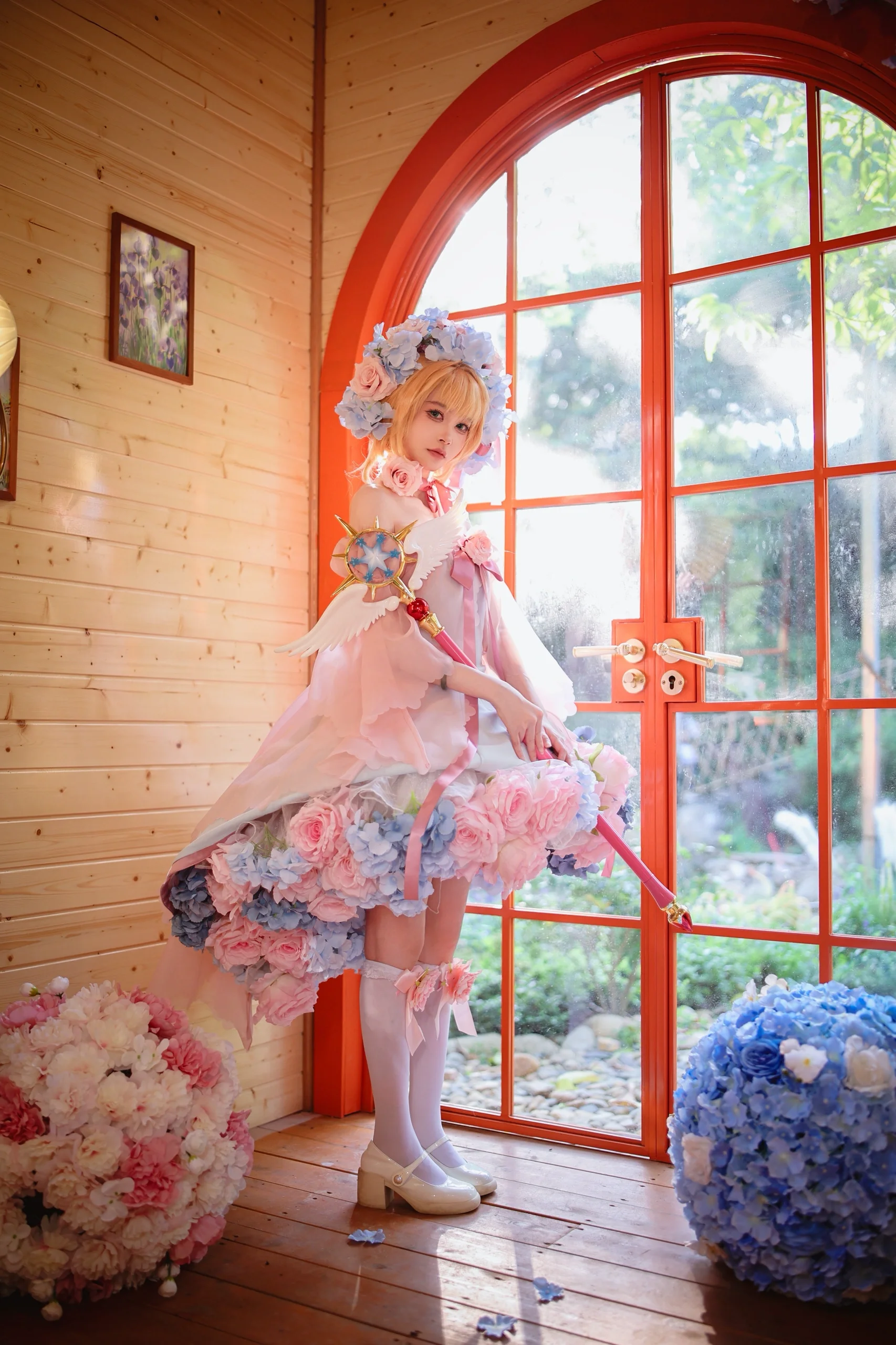【小樱花仙子cos】在繁花中绽放的梦幻魔法少女 - 第6张