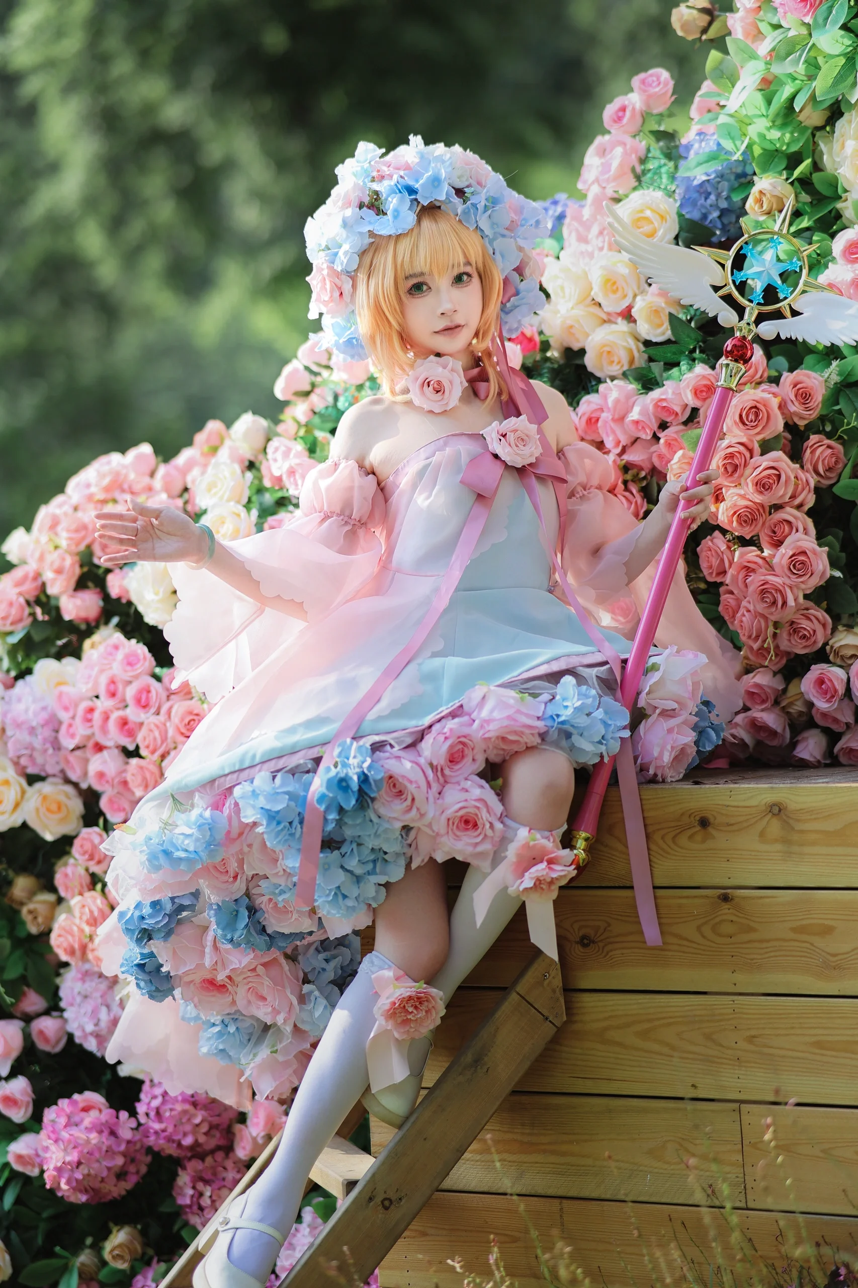【小樱花仙子cos】在繁花中绽放的梦幻魔法少女 - 第7张