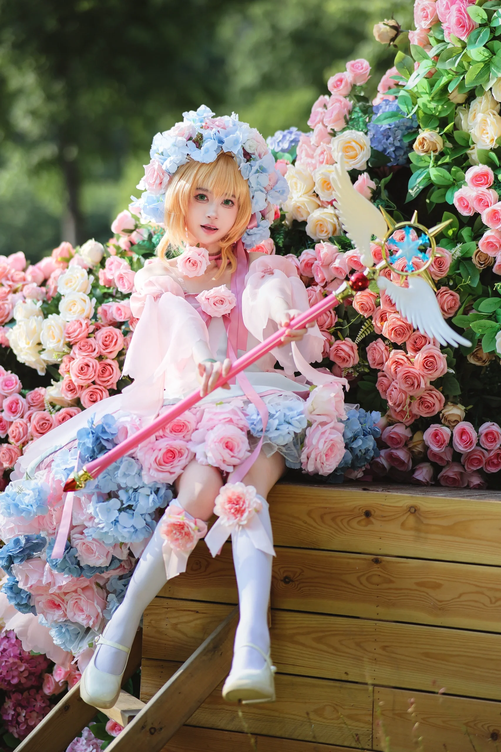 【小樱花仙子cos】在繁花中绽放的梦幻魔法少女 - 第8张