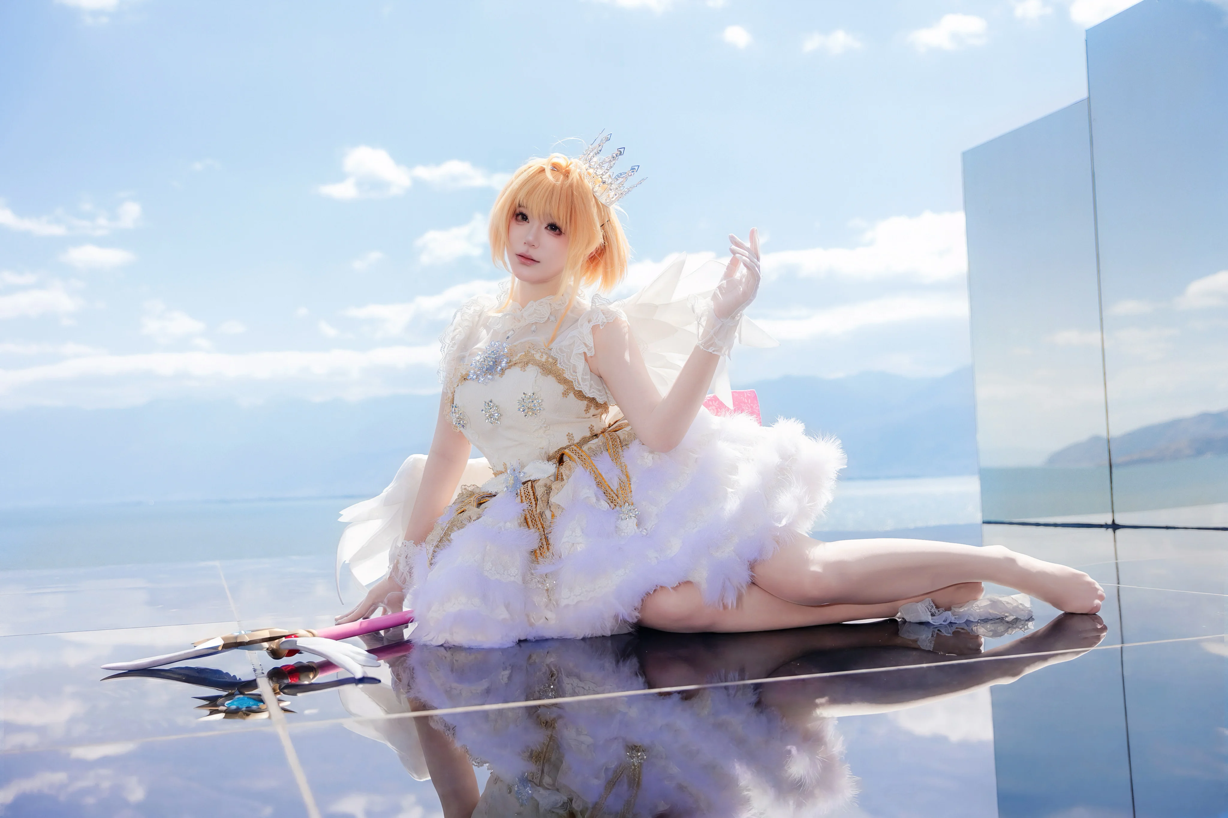 【小樱cos】天空之上，在云端的雪域羽化成灵 - 第3张