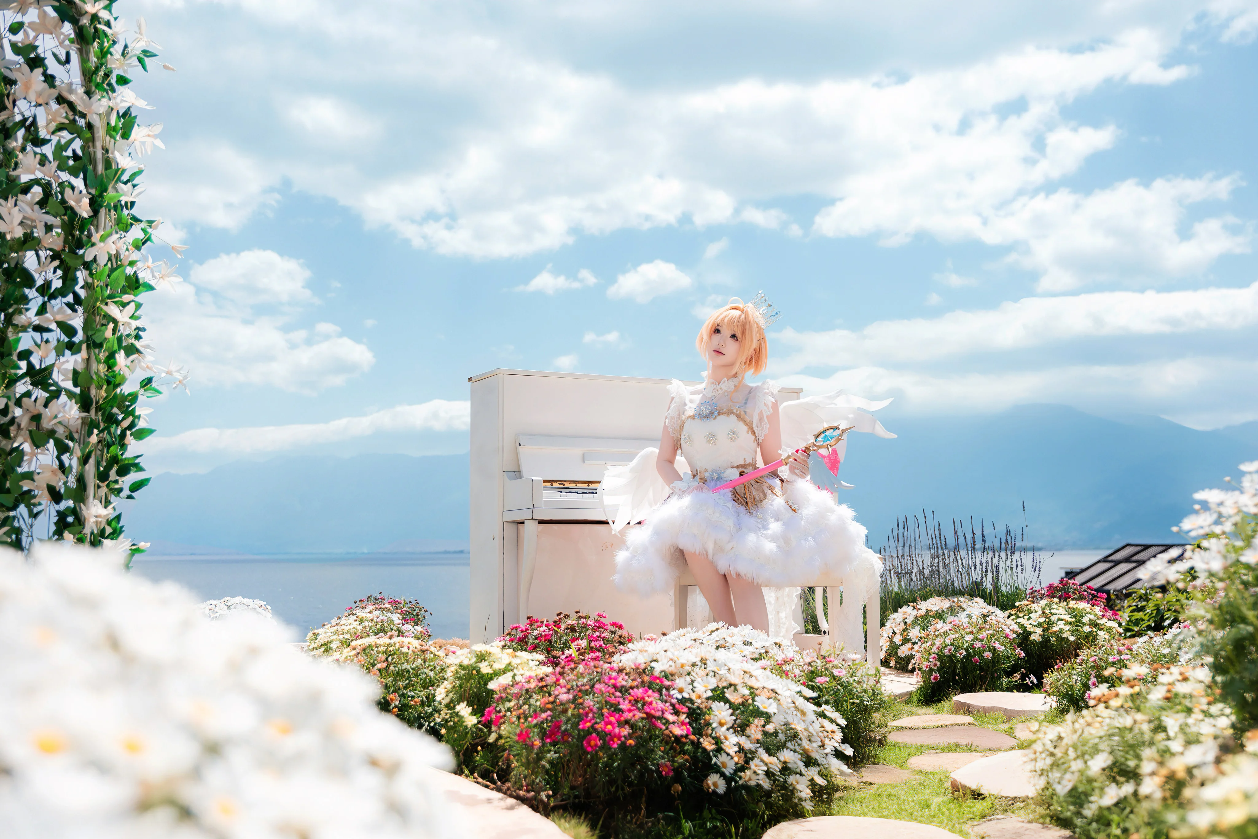 【小樱cos】天空之上，在云端的雪域羽化成灵 - 第4张