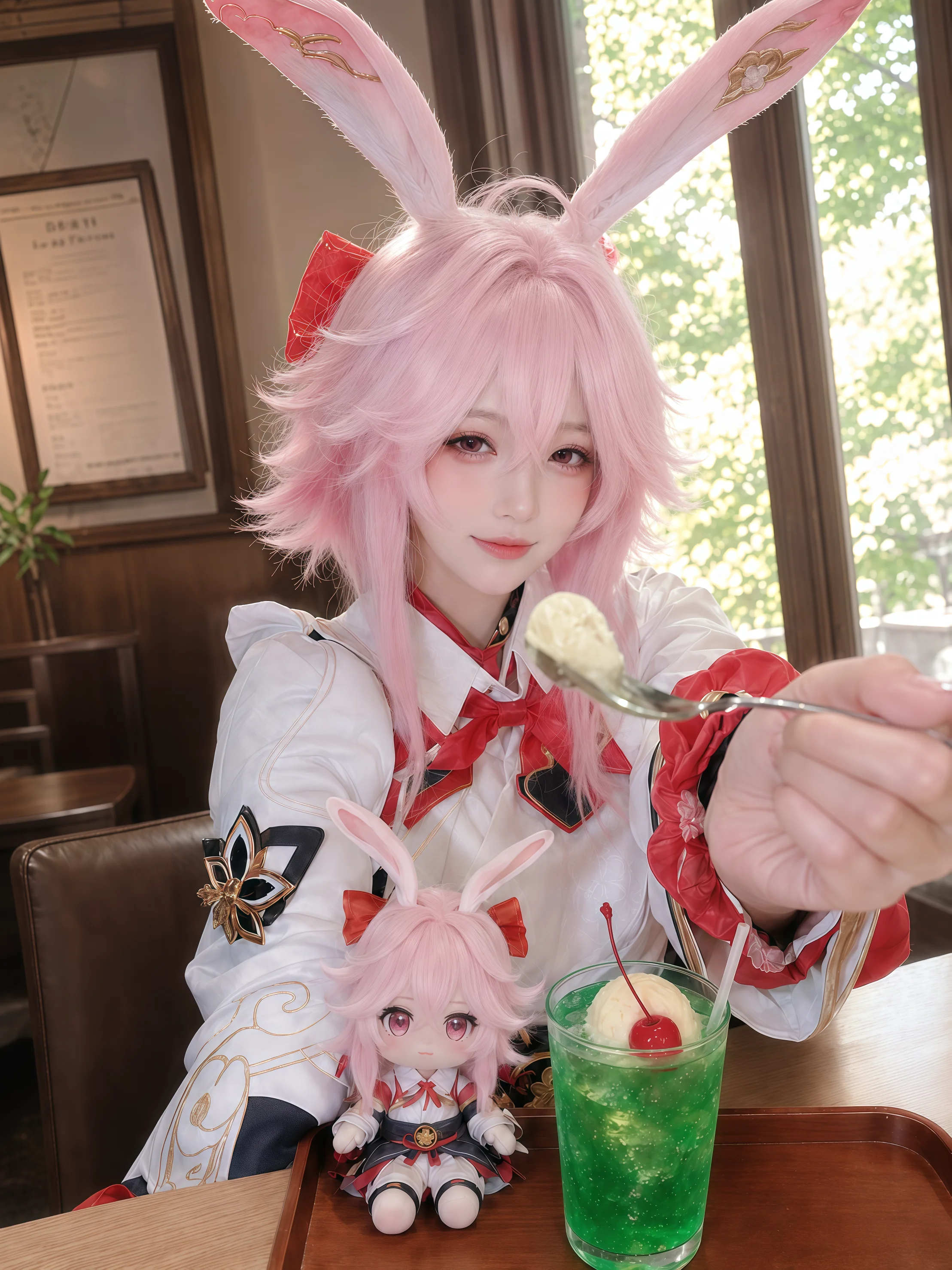 【緋英 コスプレ】崩壊：スターレイル、スイーツとうさ耳の癒やしコーデ - 1 枚目