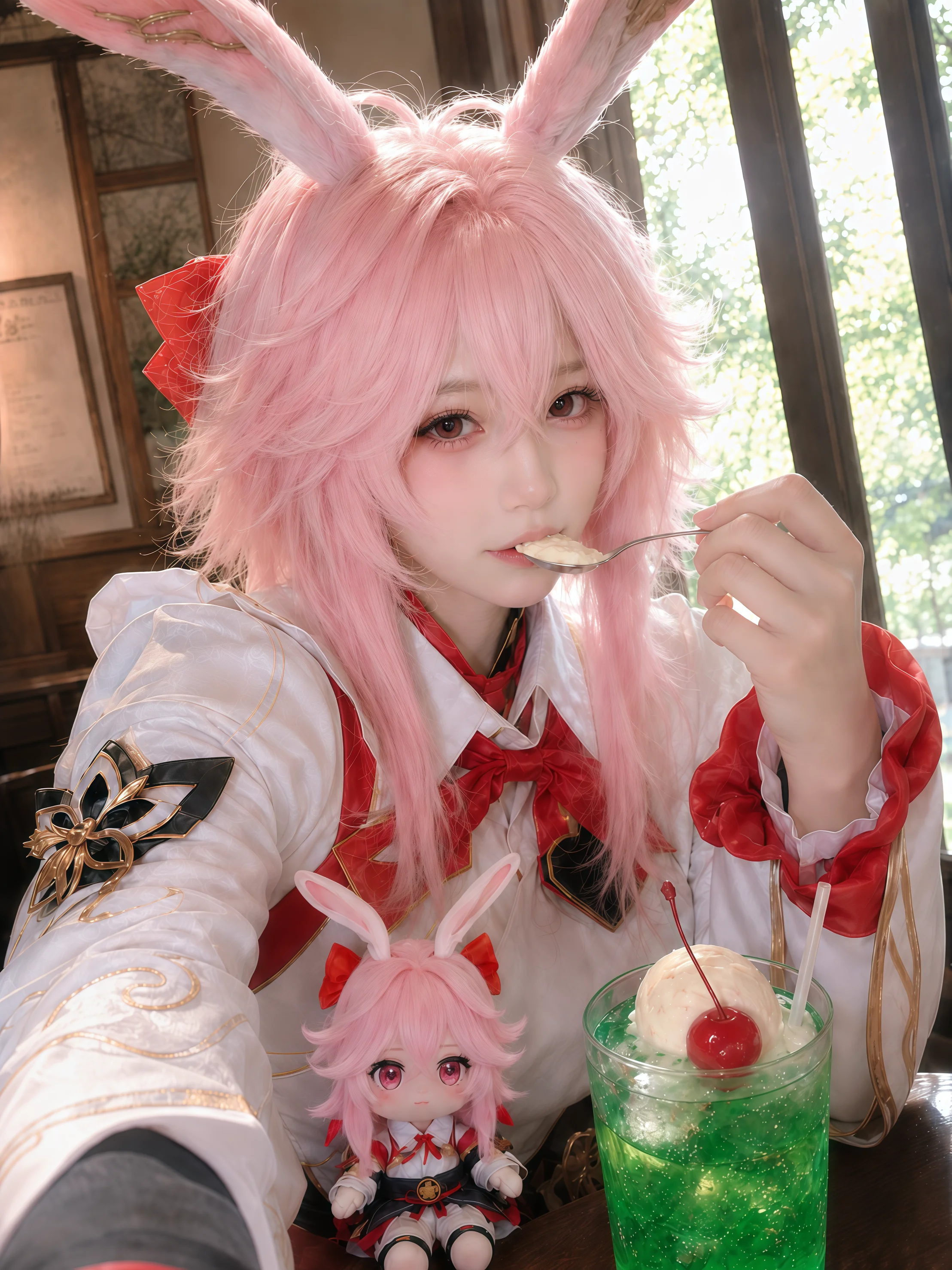 【緋英 コスプレ】崩壊：スターレイル、スイーツとうさ耳の癒やしコーデ
