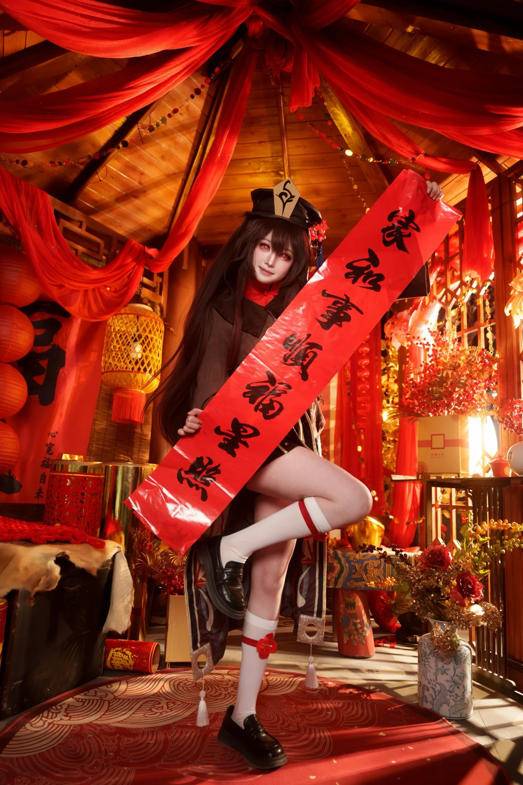 【胡桃cos】新年红火，胡堂主来给大家拜年啦 - 第 9 张