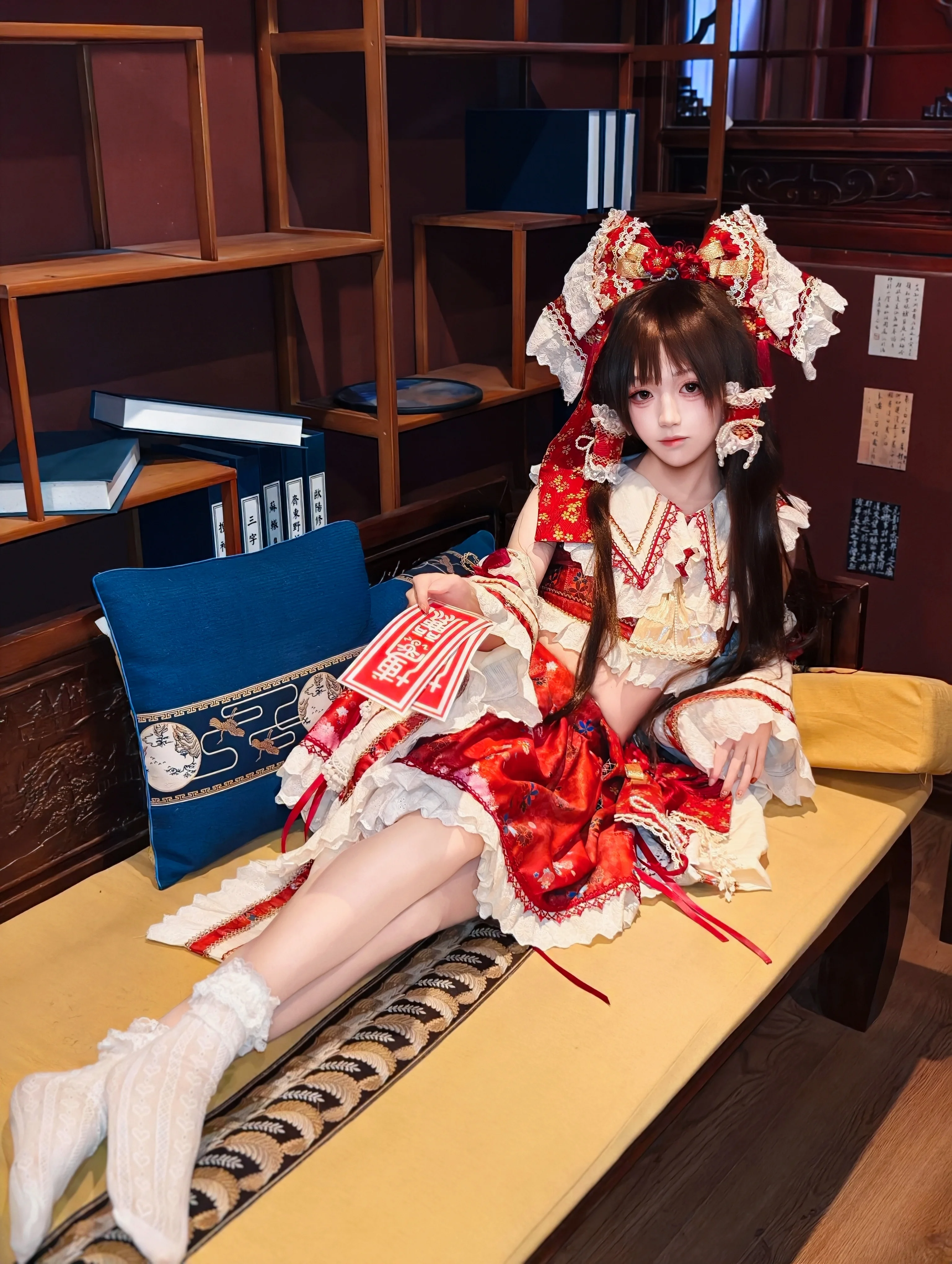 【博麗靈夢cos】中式書房裡的幻想鄉退治巫女