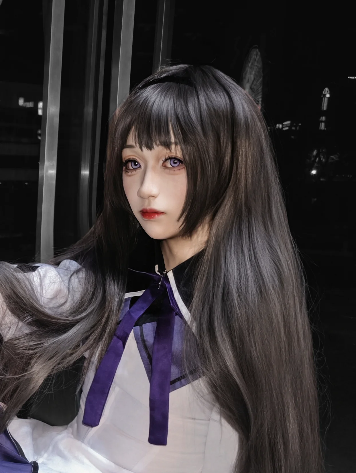 【晓美焰cos】魔法少女小圆，黑夜中的时间轮回者 - 第 1 张