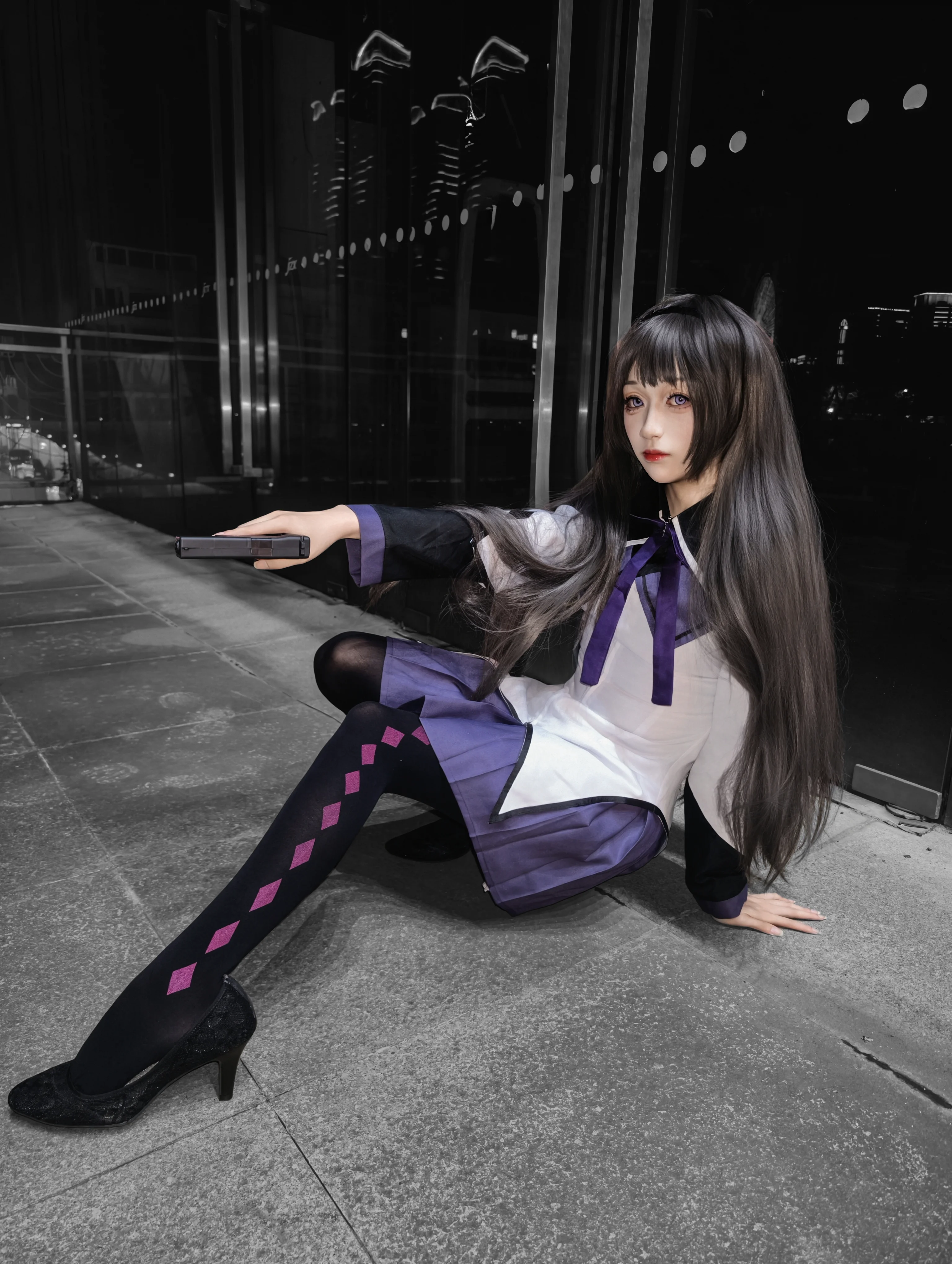 【晓美焰cos】魔法少女小圆，黑夜中的时间轮回者