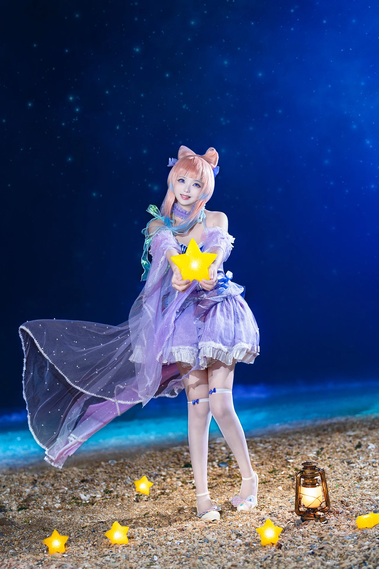 【珊瑚宫心海cos】海边星空下的梦幻相遇