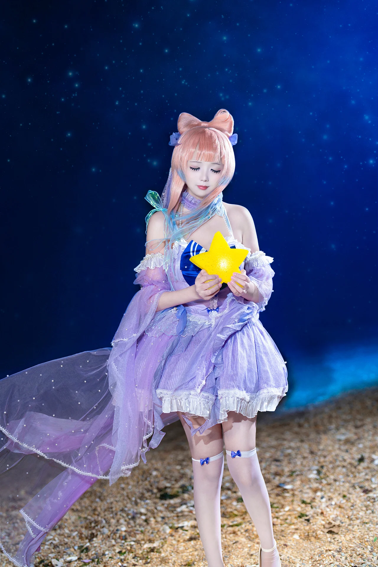 【珊瑚宫心海cos】海边星空下的梦幻相遇 - 第 2 张