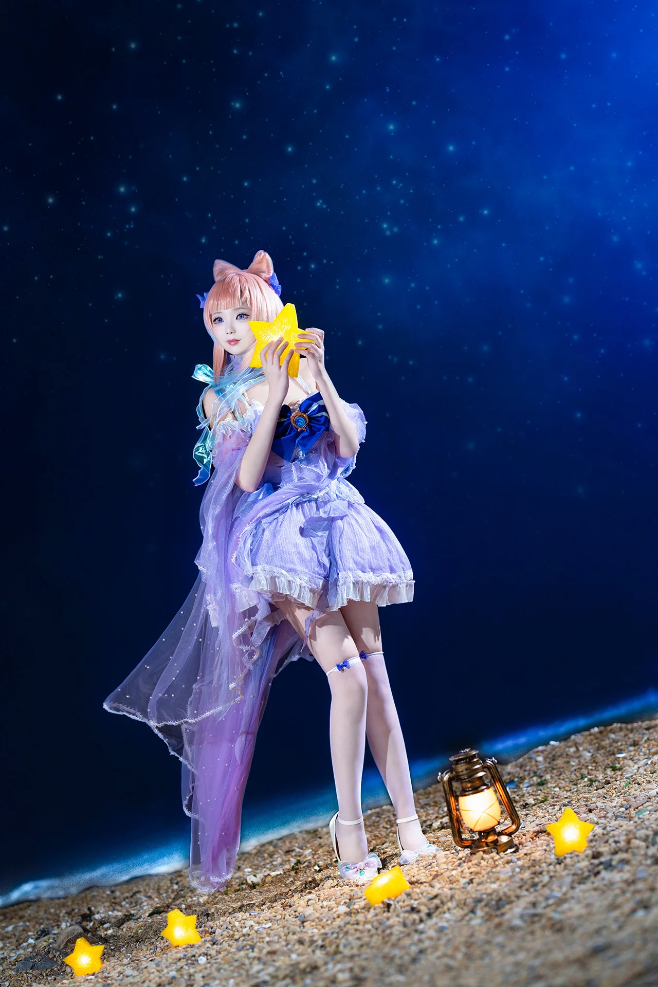 【珊瑚宫心海cos】海边星空下的梦幻相遇 - 第 3 张
