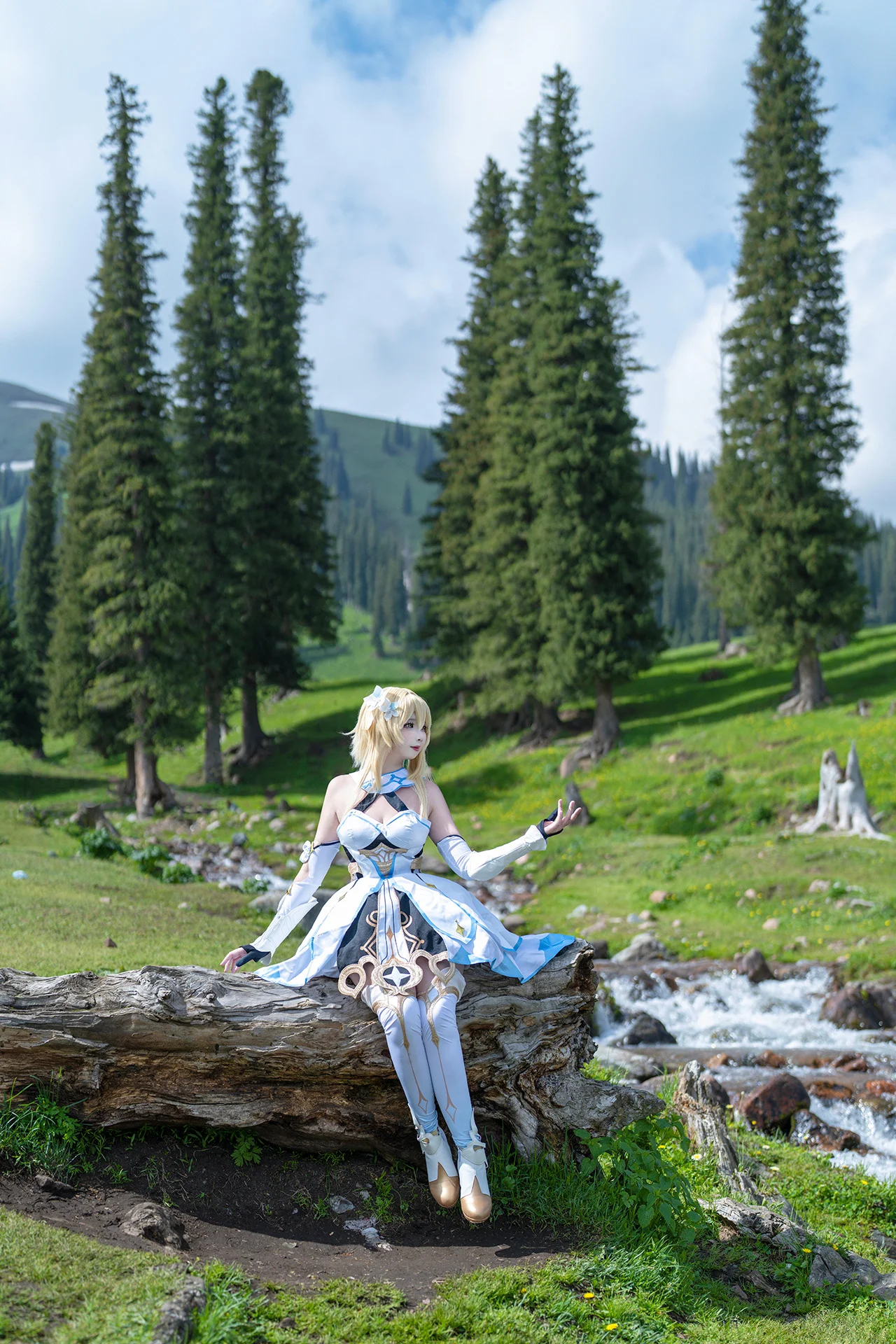 【荧cos】在新疆的森林里，遇见真实的蒙德 - 第4张