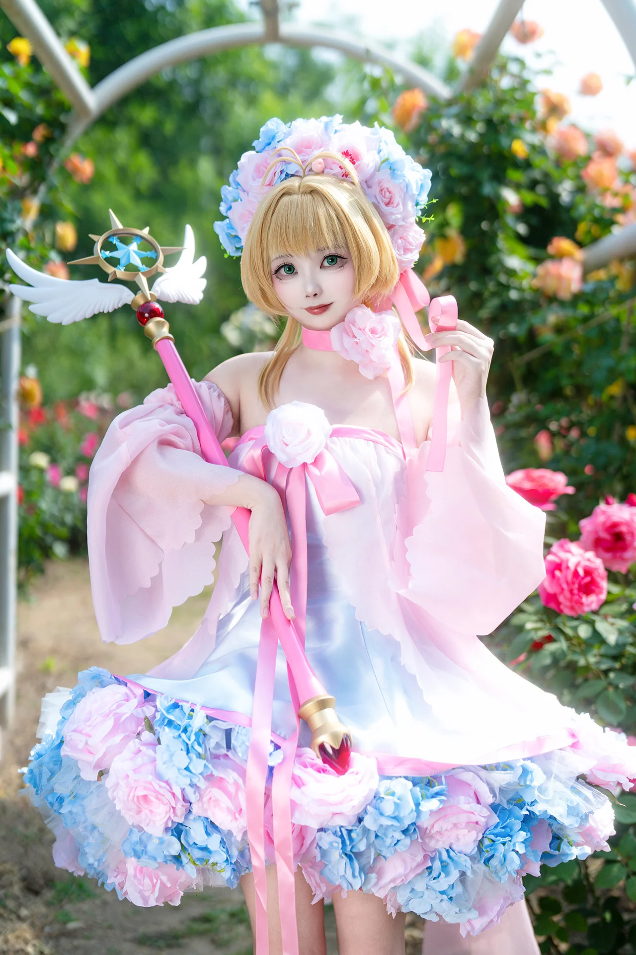 [Kinomoto Sakura cosplay] A Dreamy Freeze-Frame of the Little cherry blossom fairy