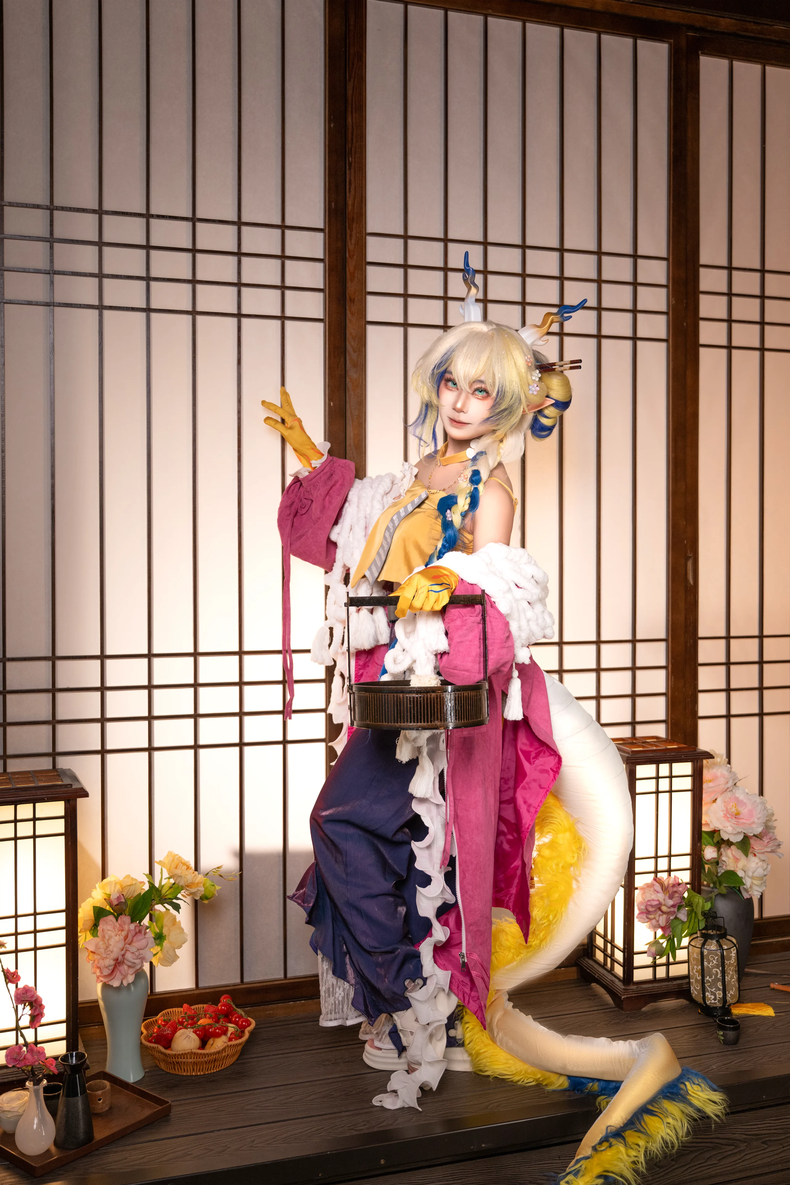 【黍cos】春日宴中的静谧瞬间，捕捉神女的一抹灵动 - 第 3 张