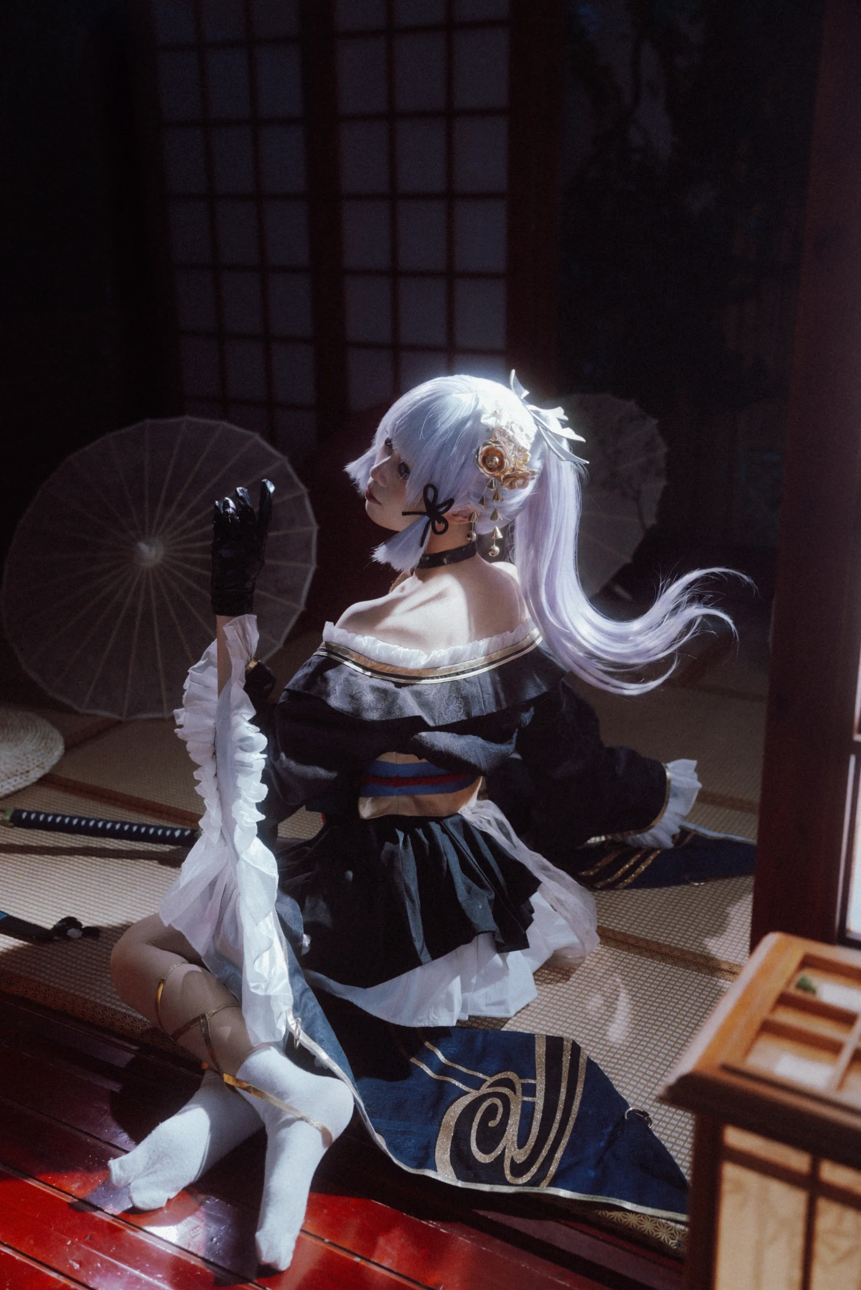 【神里绫华cos】黑道千金的霜刃，一抹凛冽的冷艳 - 第2张