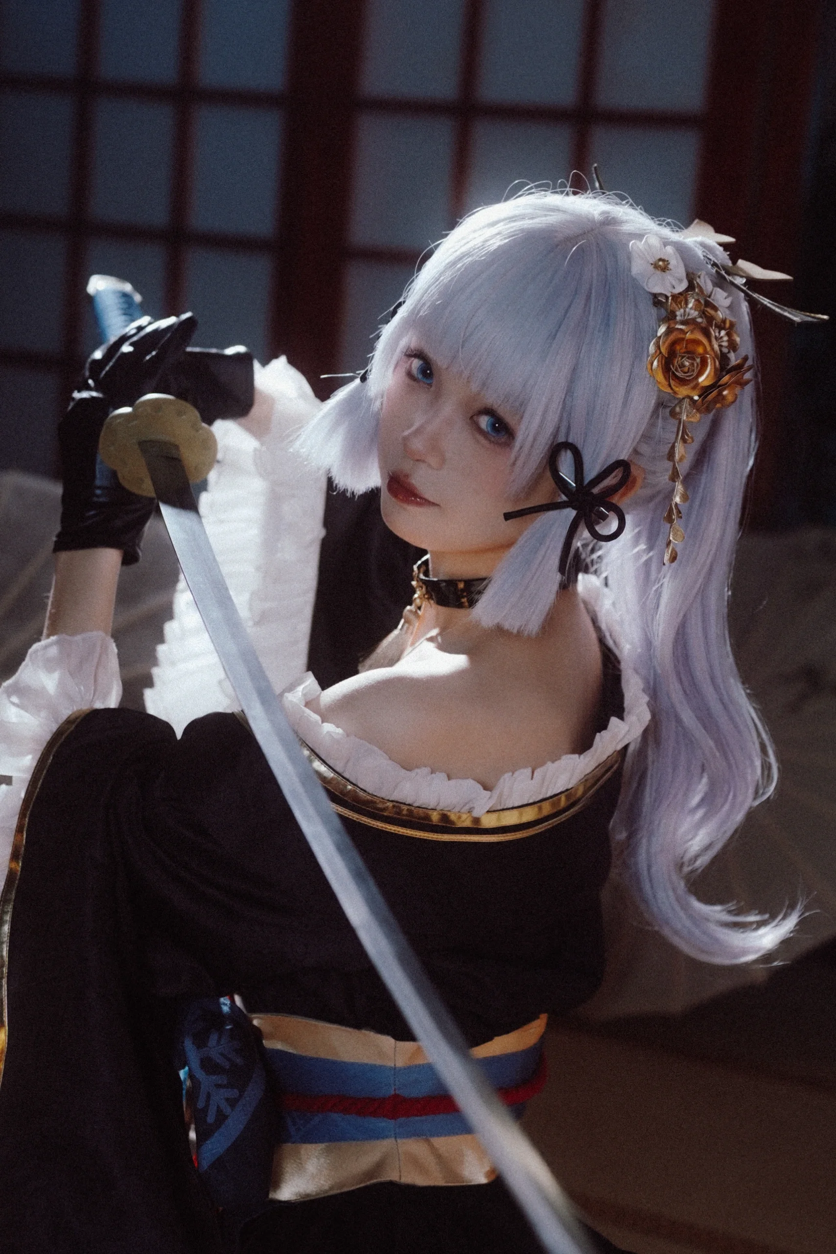 【神里绫华cos】黑道千金的霜刃，一抹凛冽的冷艳 - 第3张