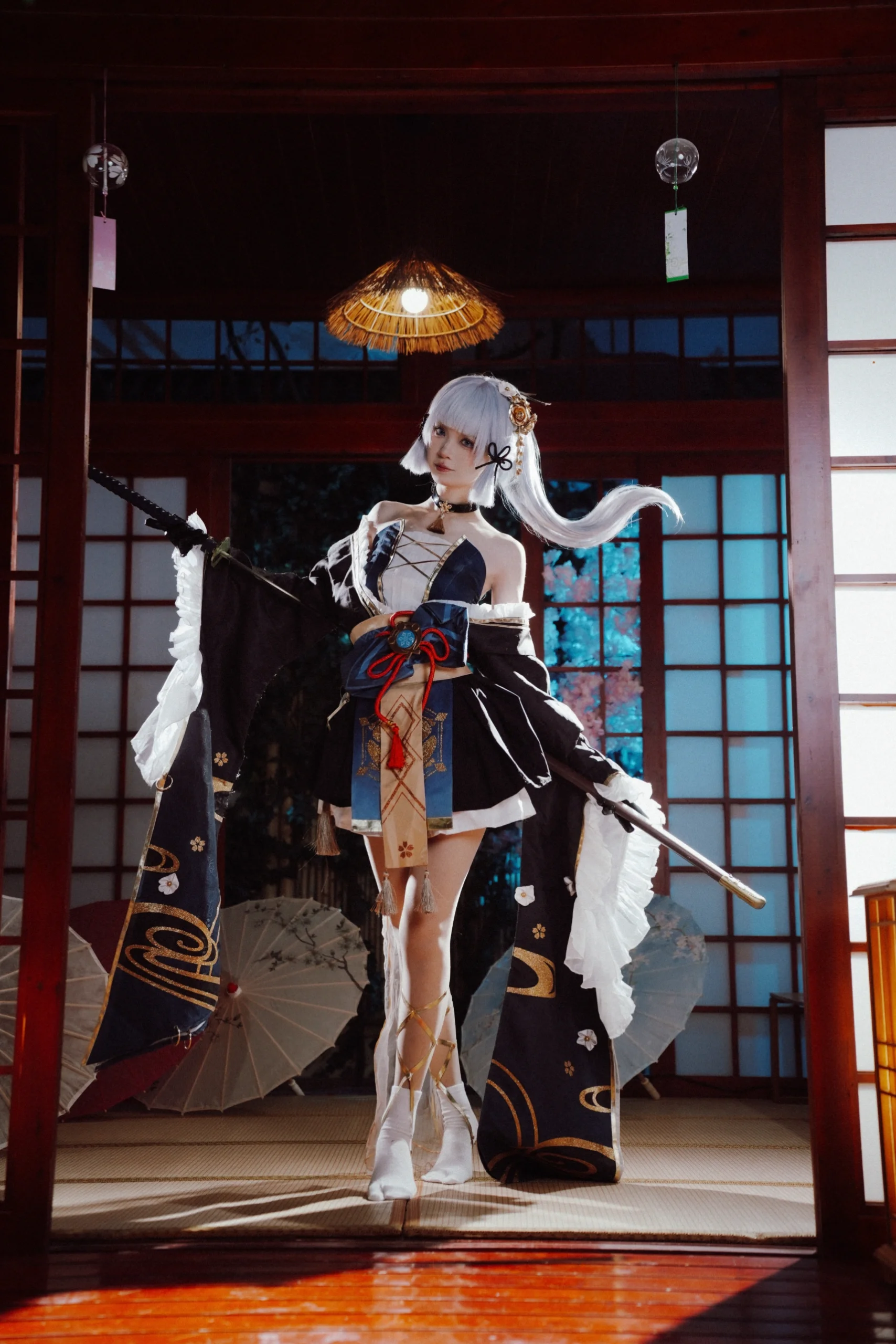 【神里绫华cos】黑道千金的霜刃，一抹凛冽的冷艳 - 第4张