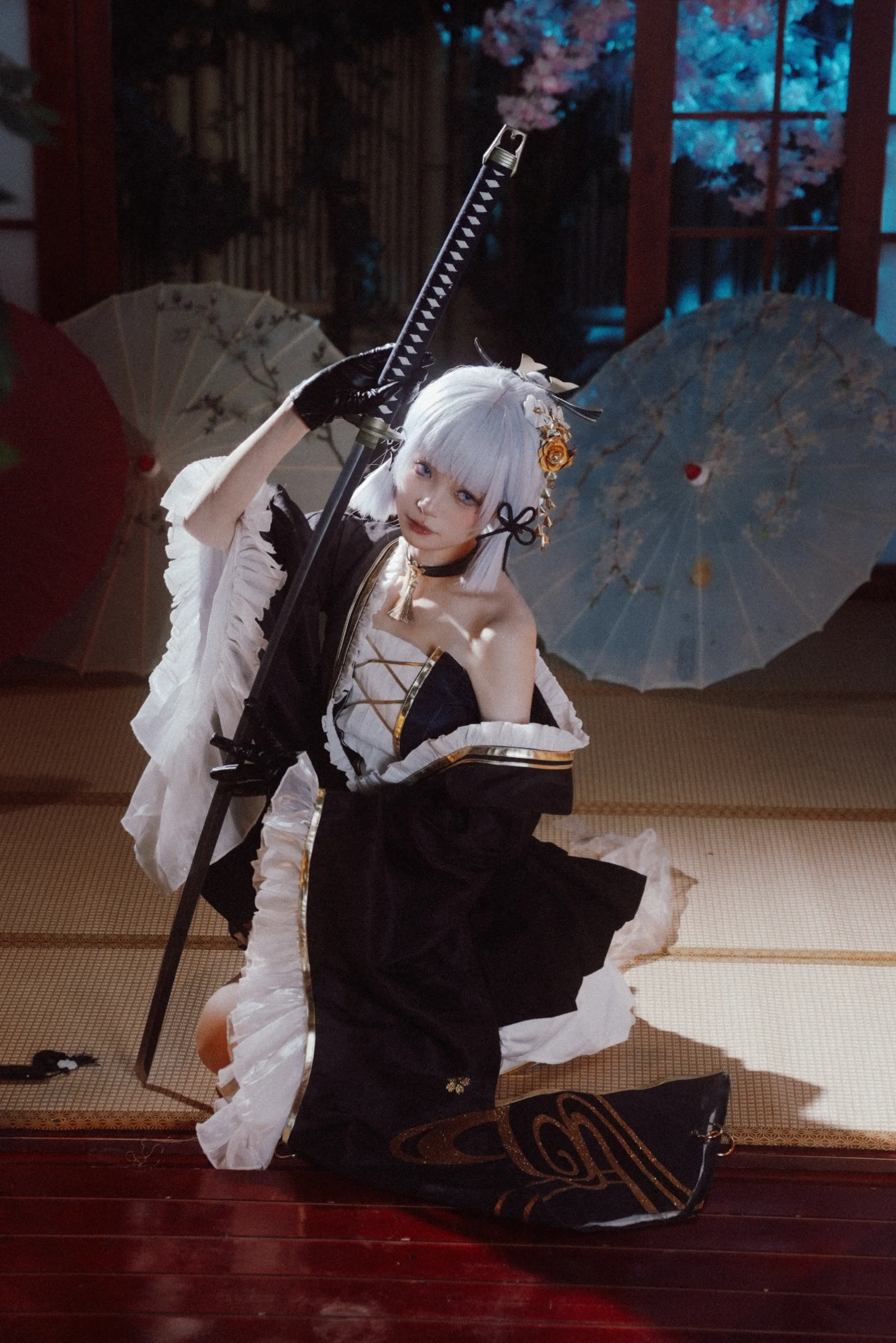 【神里绫华cos】黑道千金的霜刃，一抹凛冽的冷艳 - 第6张